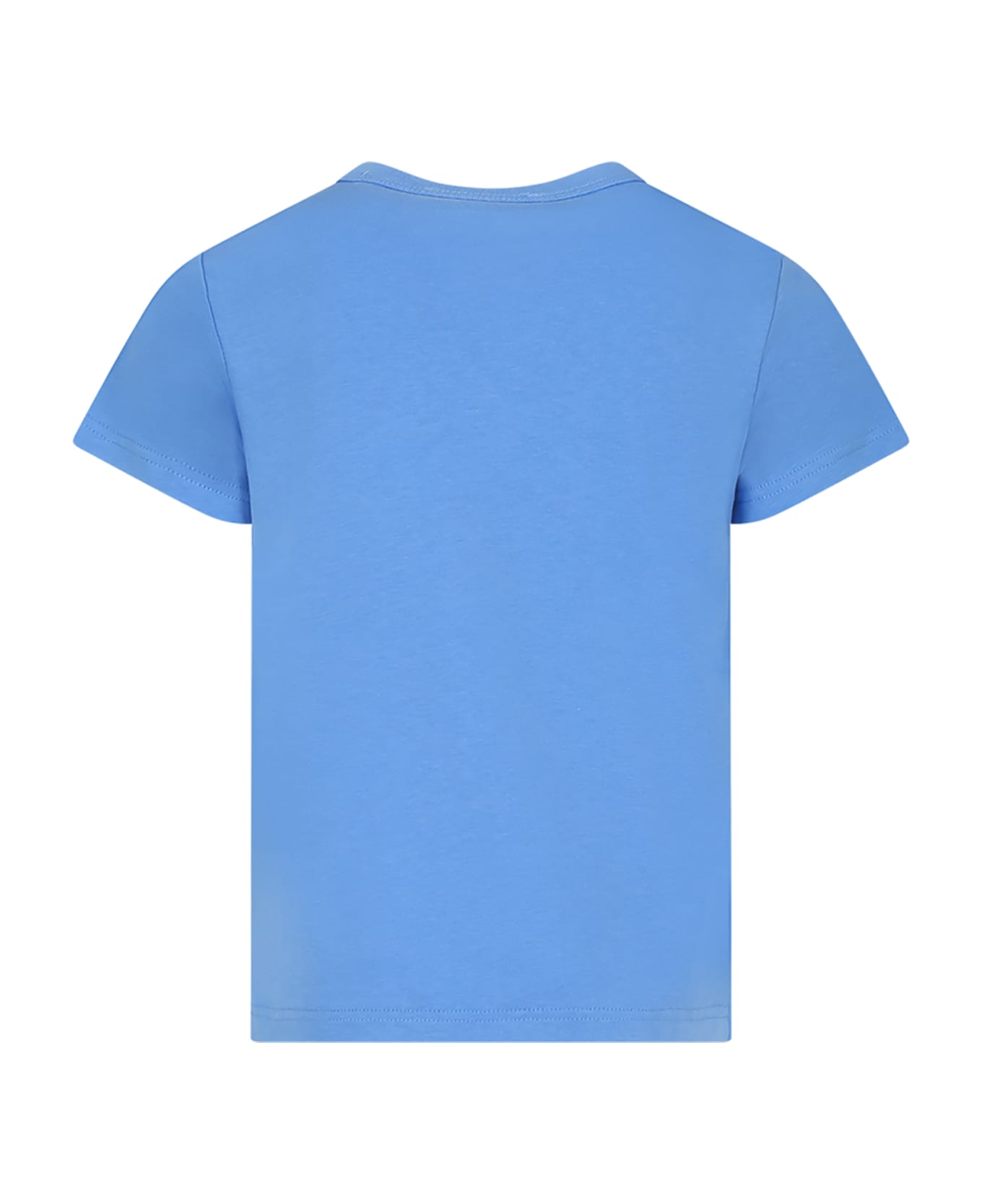Marc Jacobs Light Blue T-shirt For Girl With Logo And Star - Light Blue