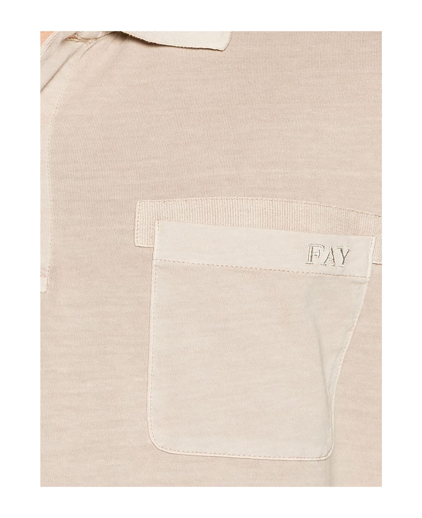 Fay Beige Cotton Polo Shirt - Beige