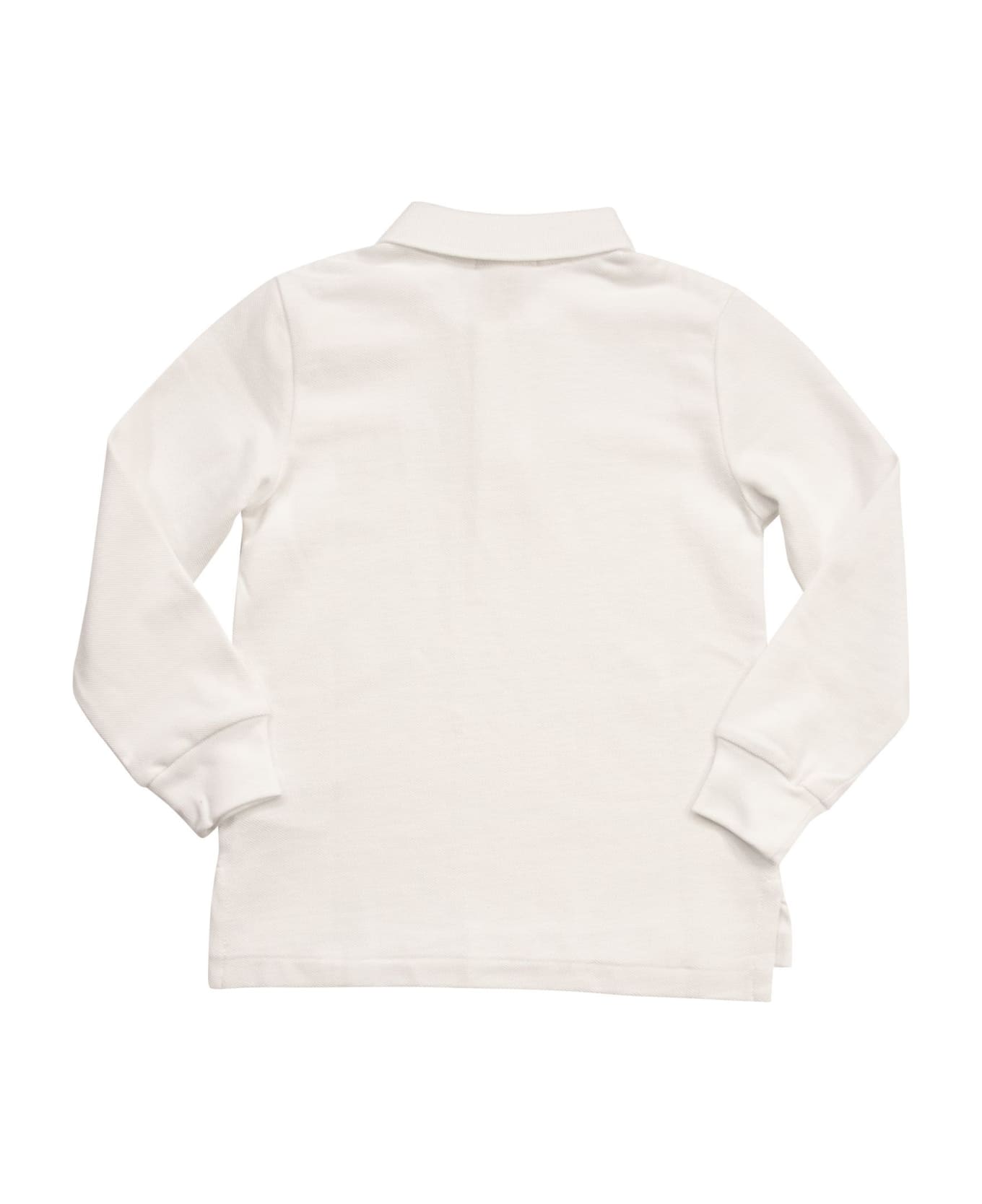 Polo Ralph Lauren Long-sleeved Pique Polo Shirt - White Tシャツ＆ポロシャツ