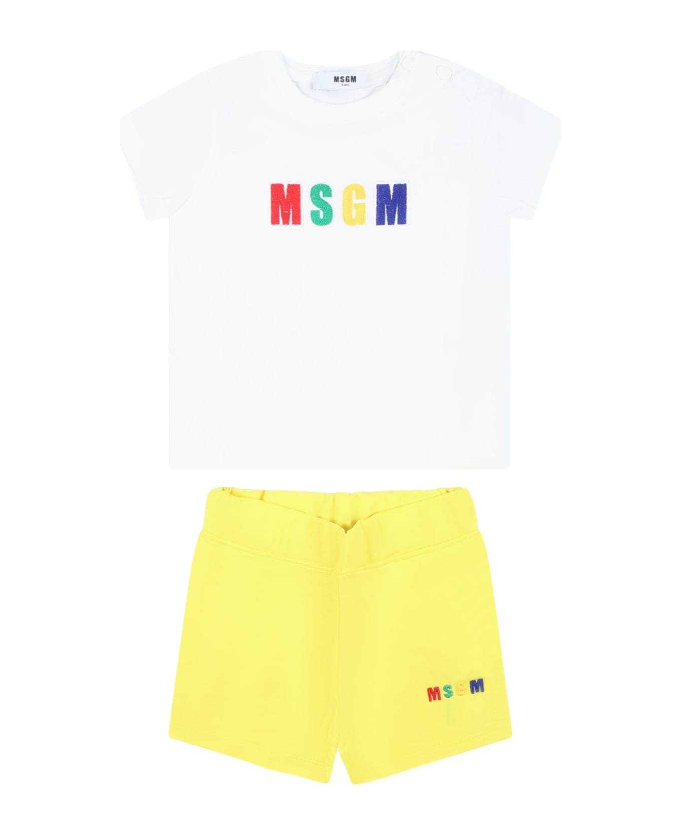 MSGM Set Multicolor For Babies With Logo - Multicolor