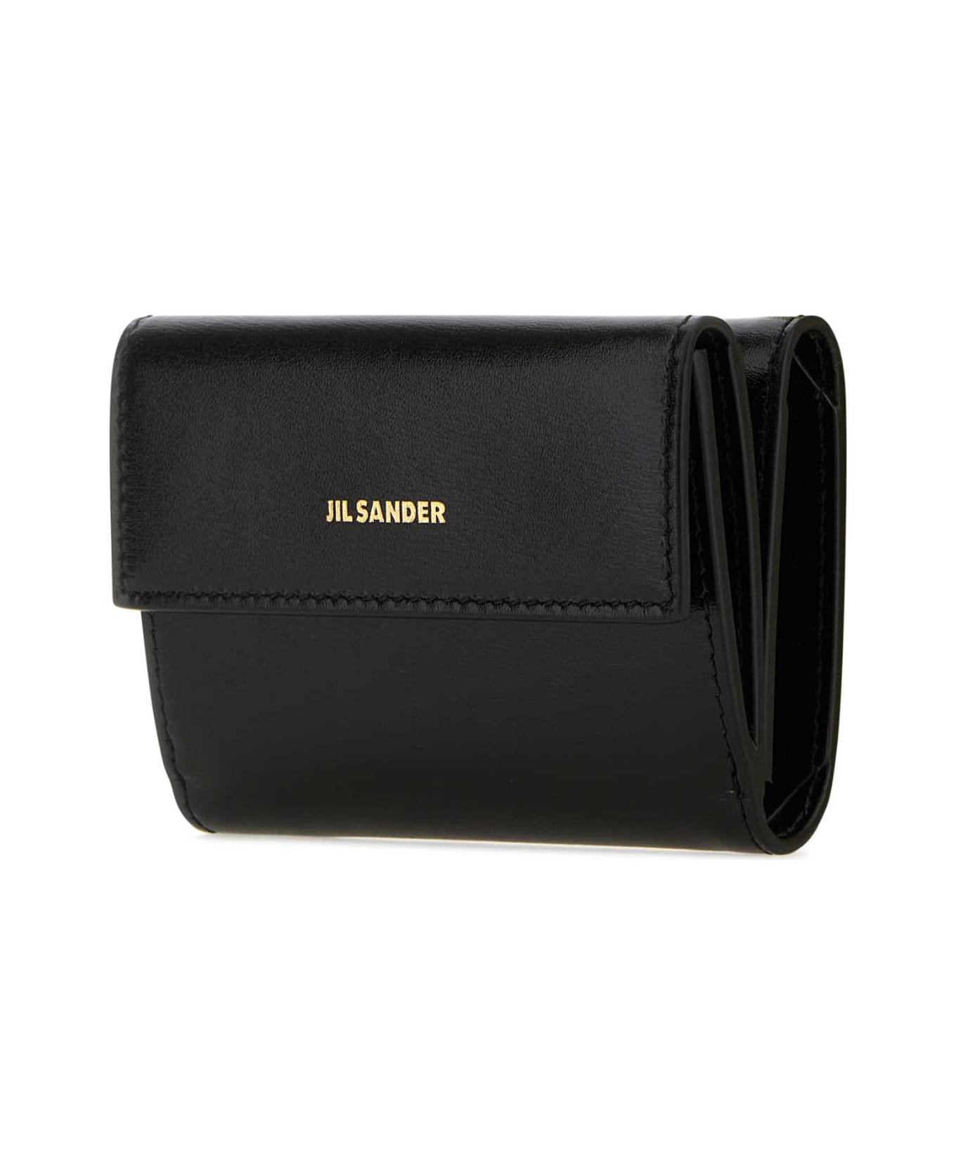 Jil Sander Black Leather Wallet - 001 財布