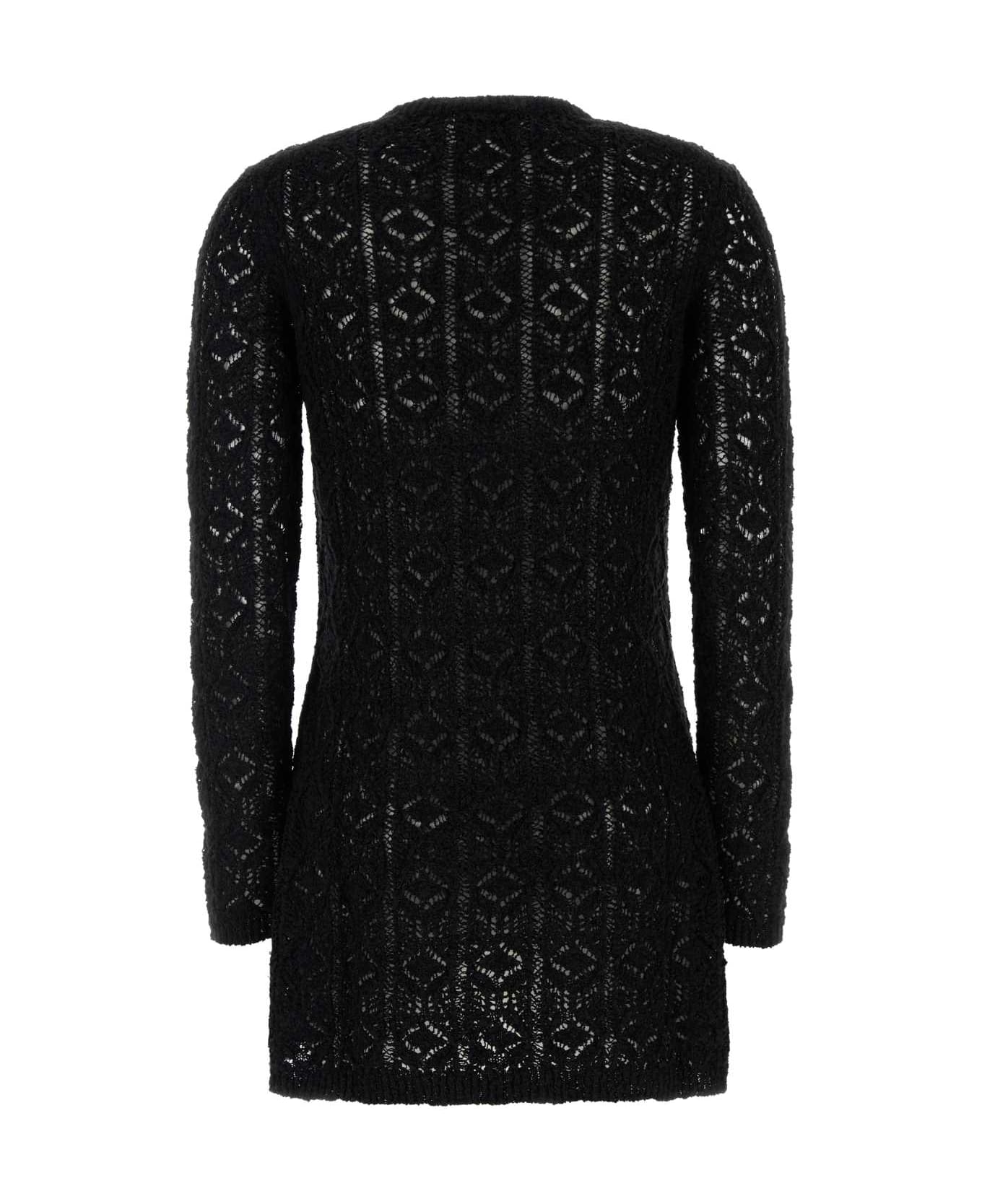 Loulou Studio Black Stretch Lace Evan Mini Dress - BLACK