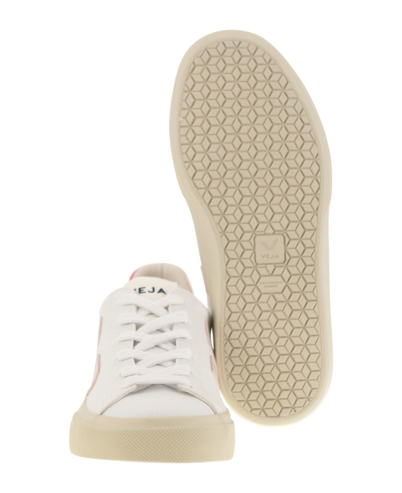 Veja Chromefree Leather Trainers - White/pink