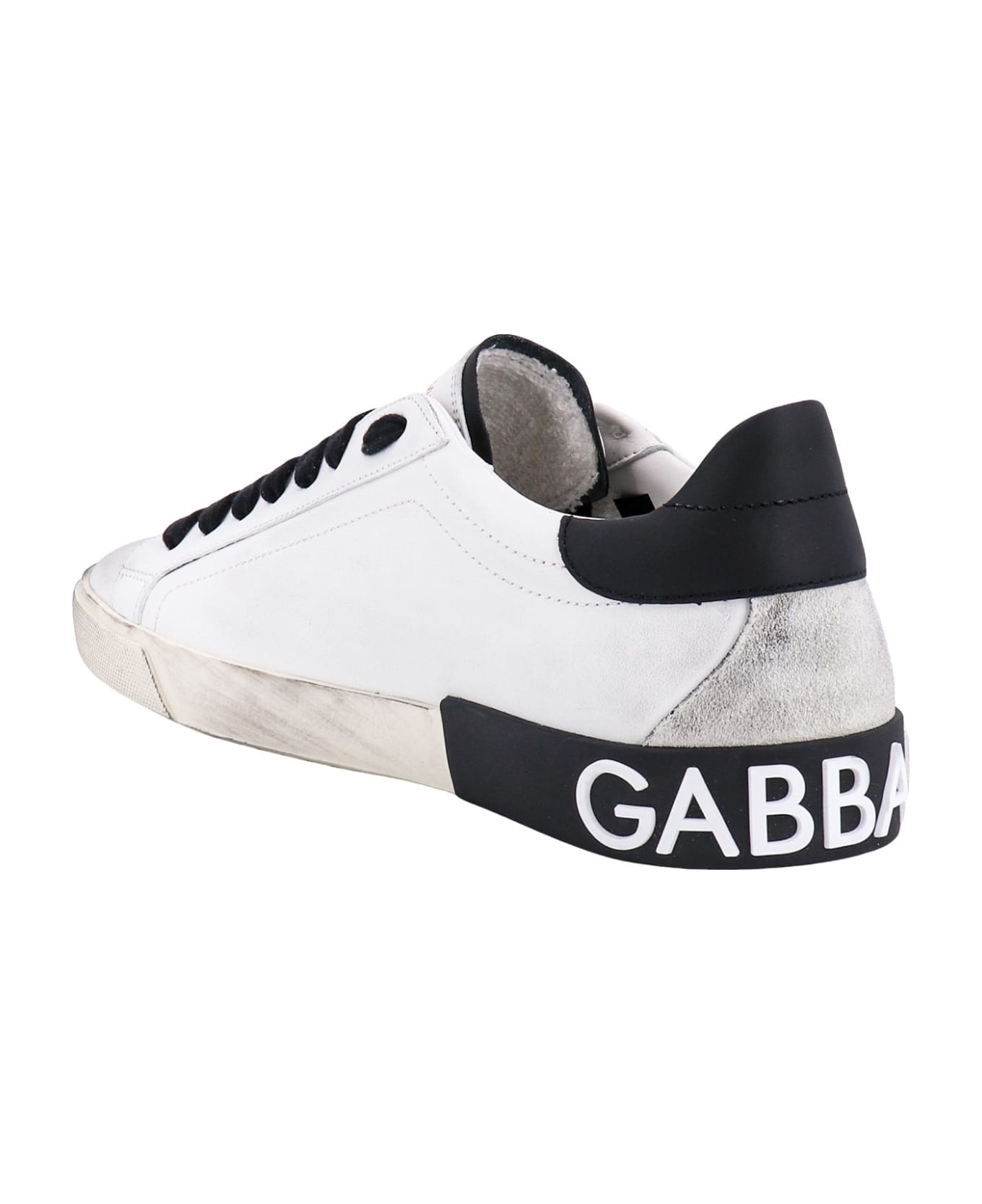 Dolce & Gabbana Portofino Vintage Sneakers - White スニーカー