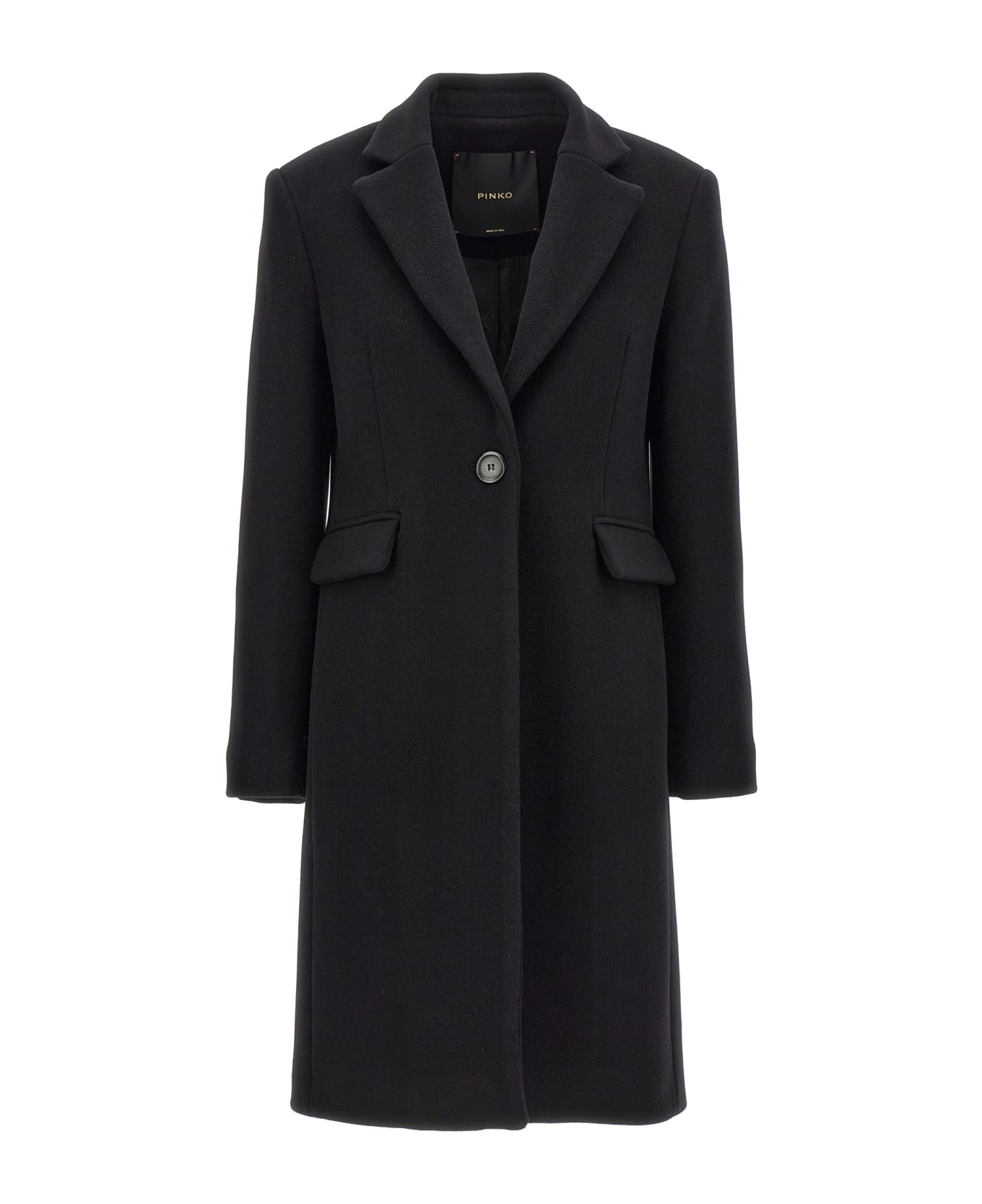 Pinko 'cambogia' Coat - Nero Limousine