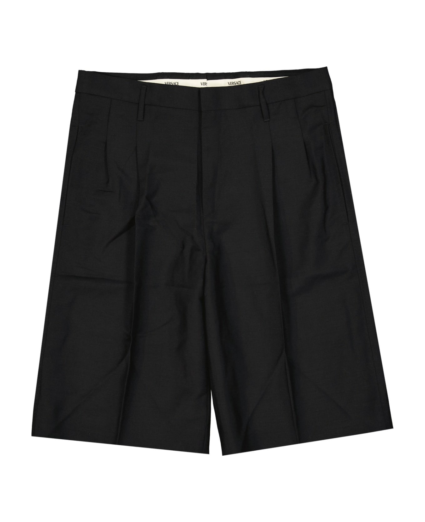 Versace Wool Classic Shorts - Black