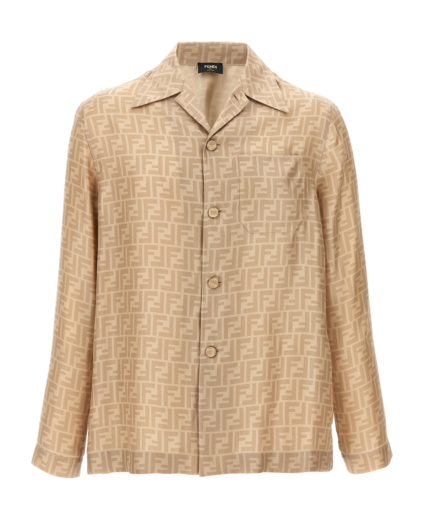 Fendi Ff Silk Shirt - SAND