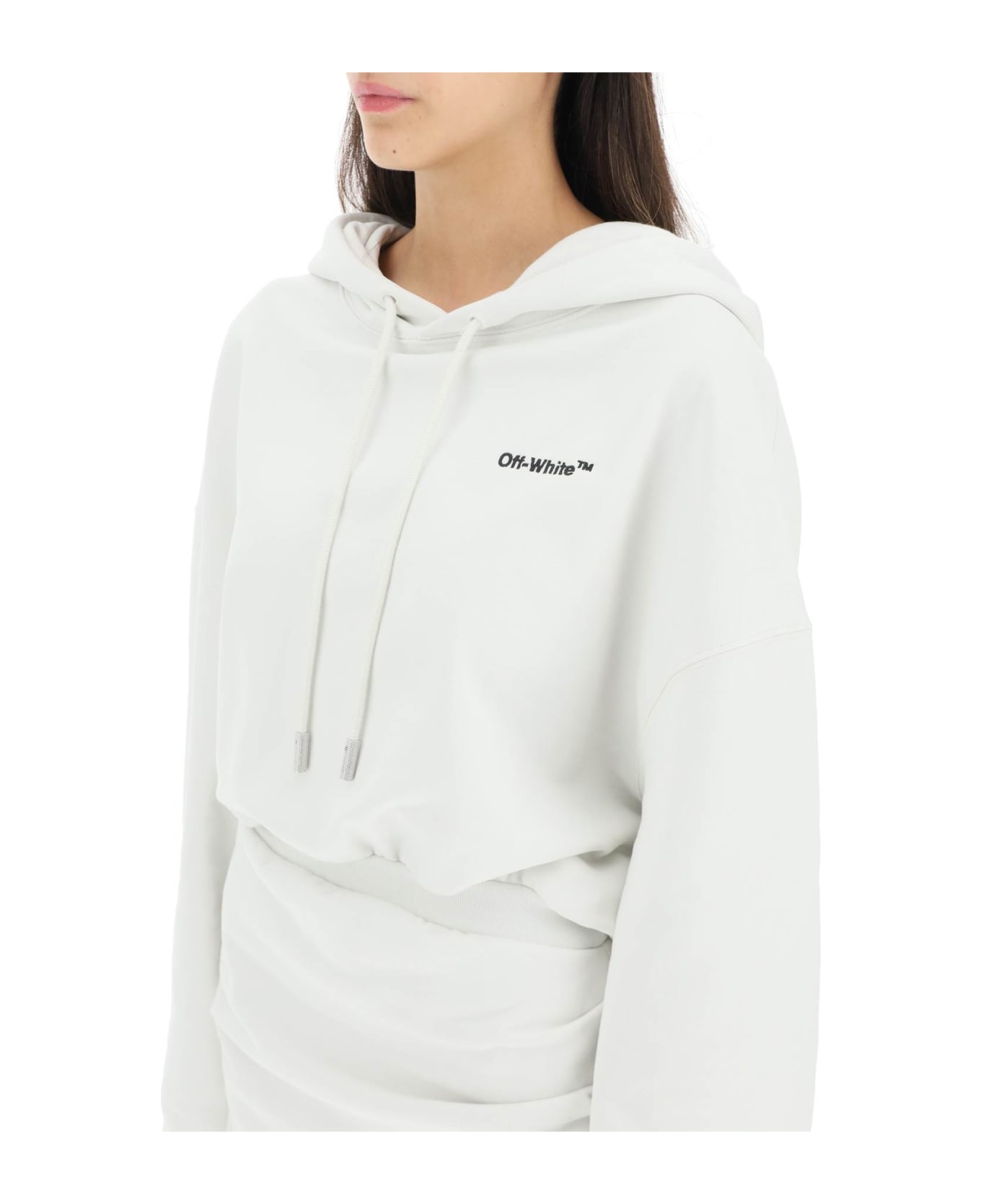 Off-White 'for All' Mini Hooded Sweatdress - WHITE