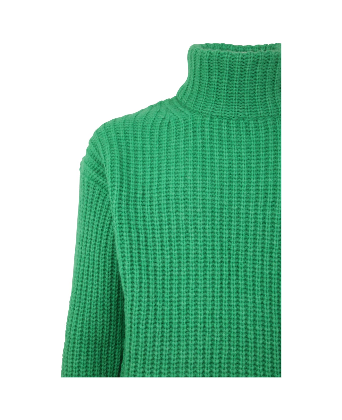 Nuur Ribbed Long Sleeves Sweater - Emerald