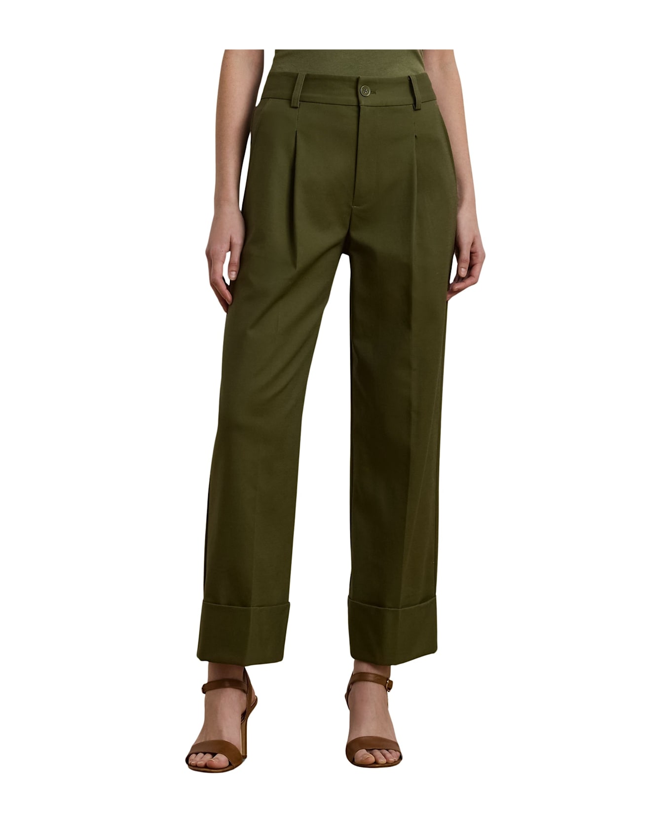 Ralph Lauren Zeeya Ankle Flat Front - Olive Grove