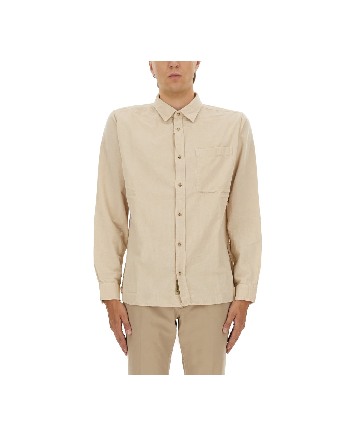 Woolrich Cotton Shirt - BEIGE