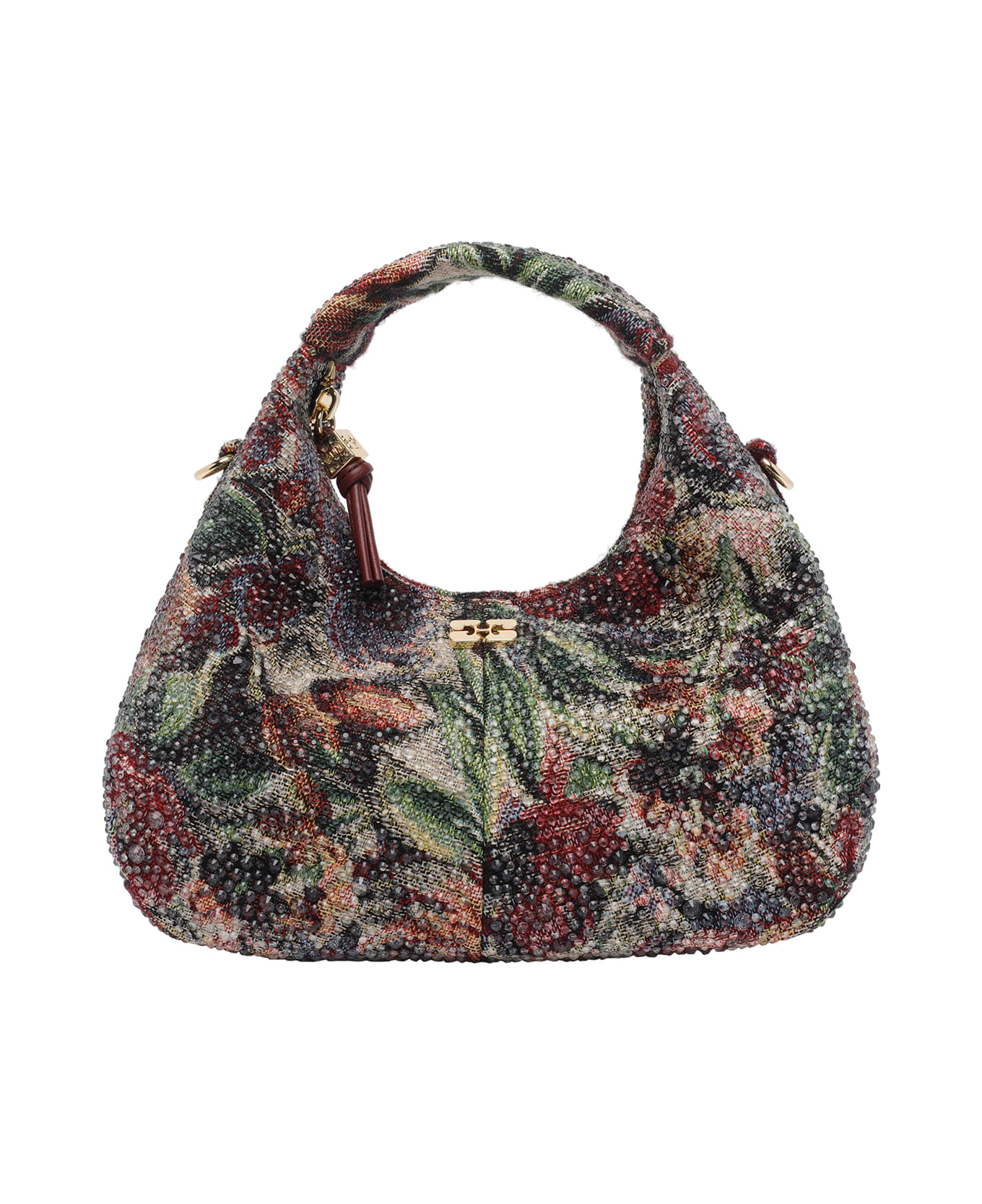 Ganni Mini Tapestry Strass Hobo Bag - MultiColour