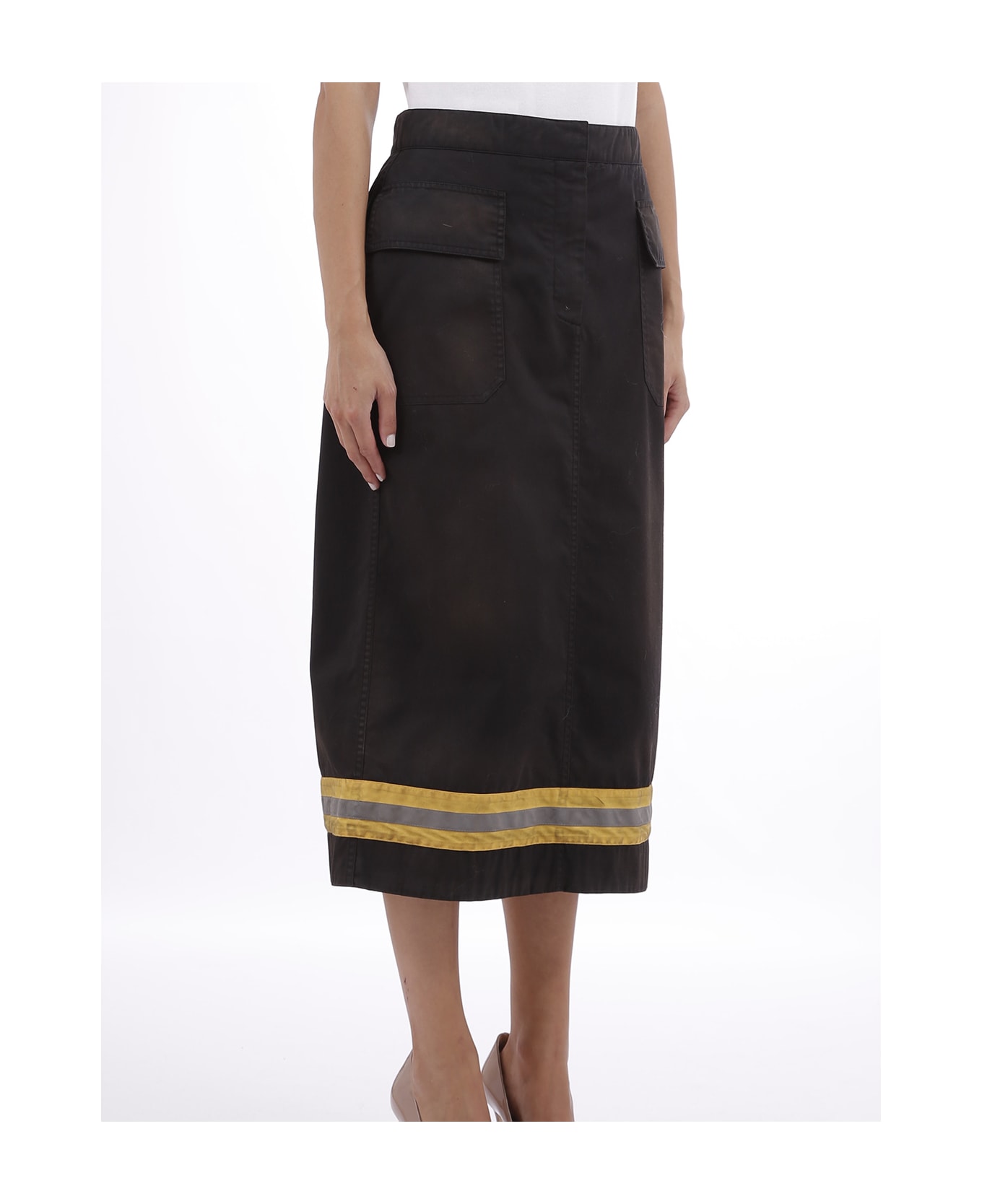 Calvin Klein Skirt With Reflective Band - BLACK