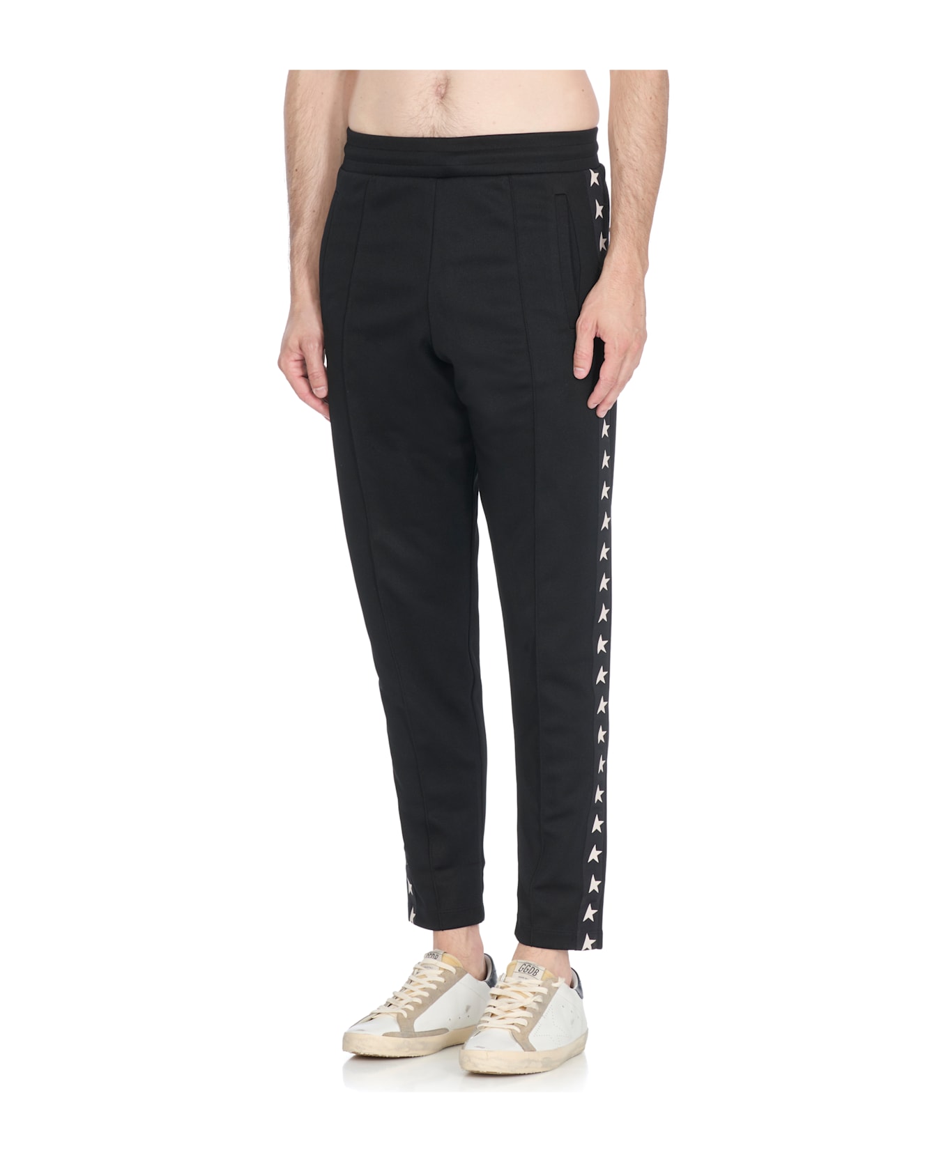 Golden Goose Pants With Logo - Black