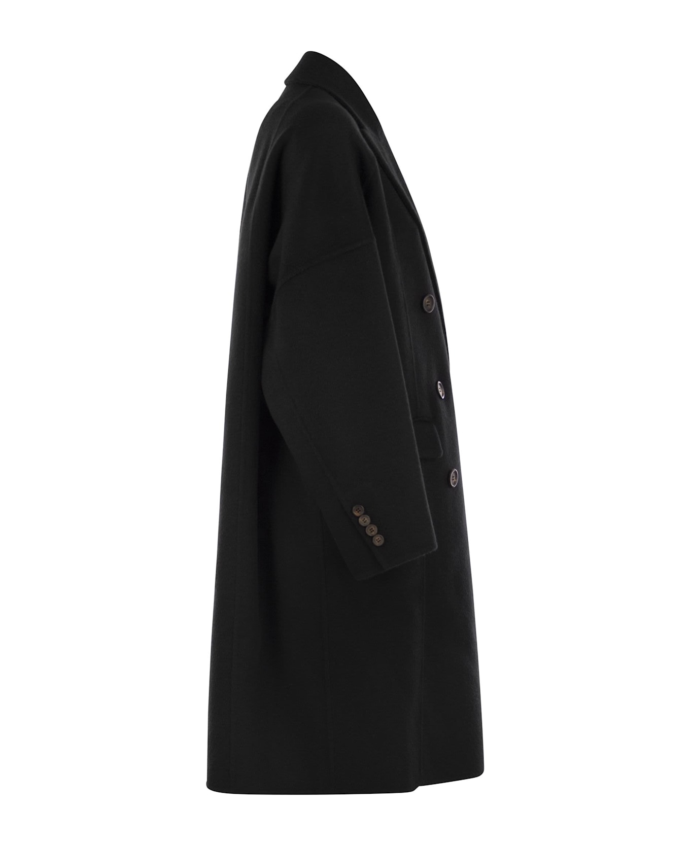 Brunello Cucinelli Double Knit Coat - Black