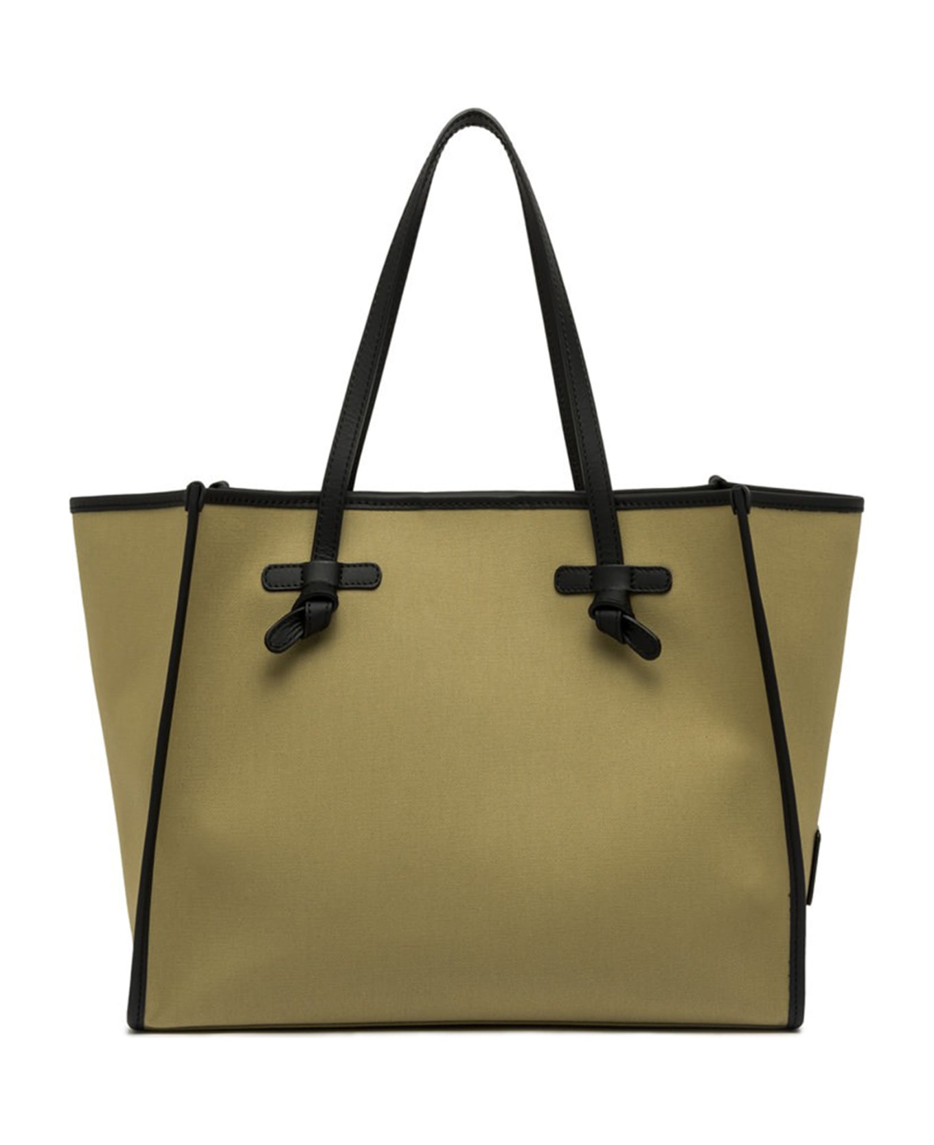 Gianni Chiarini Marcella Shopping Bag In Canvas And Leather Profiles - TAIGA-SUNNY LIGHT