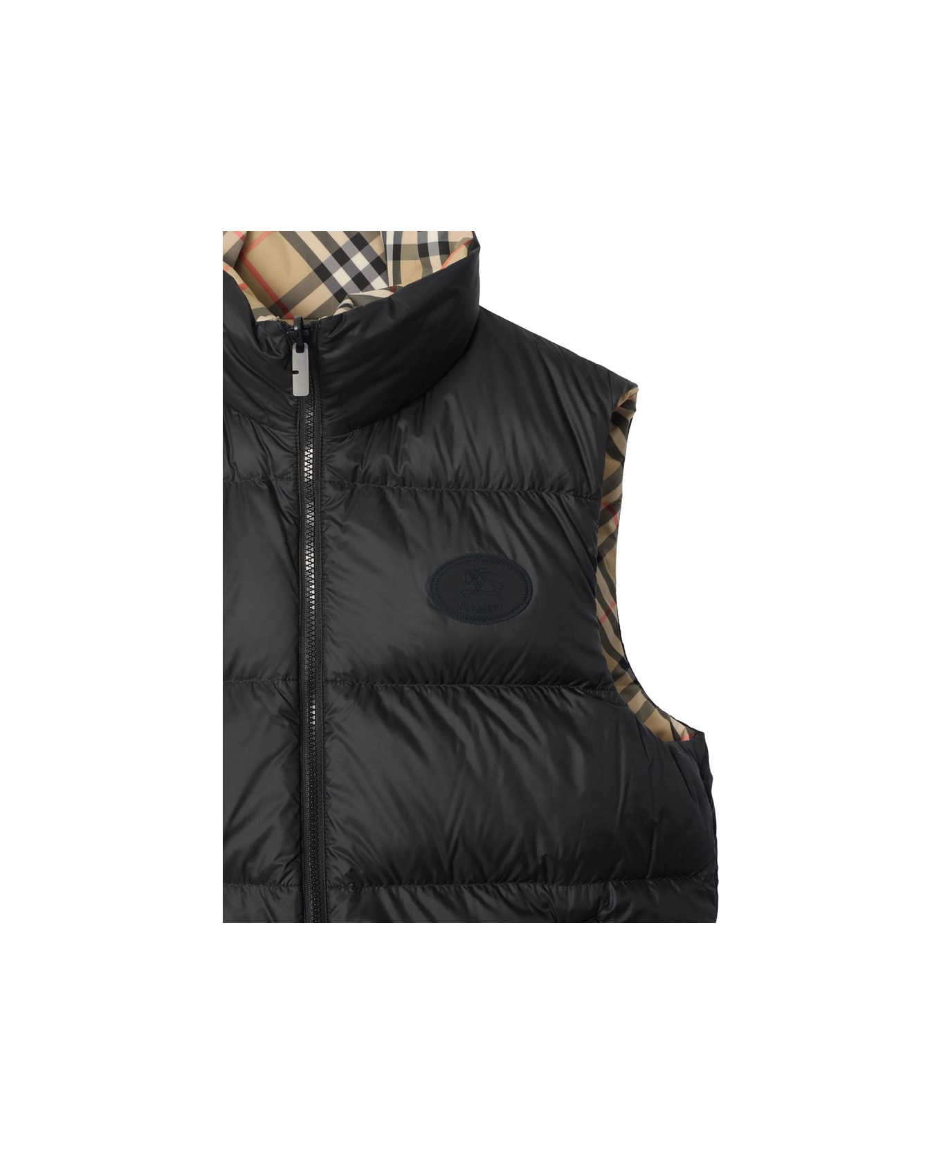 Burberry Outwear Waistcoat - BLACK/BROWN