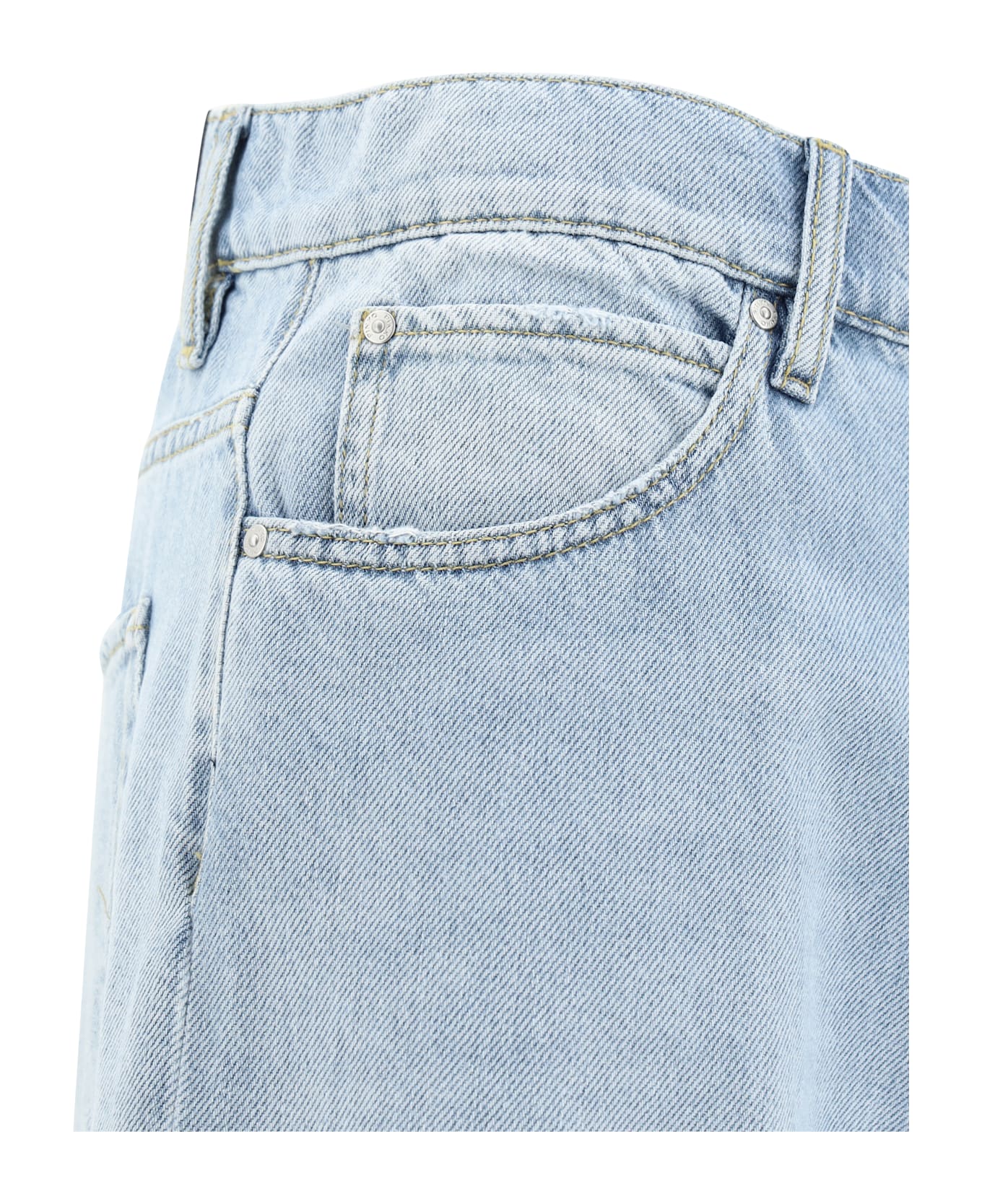 Pinko Ripped Hem Jeans - Lavaggio Bleach Chiaro