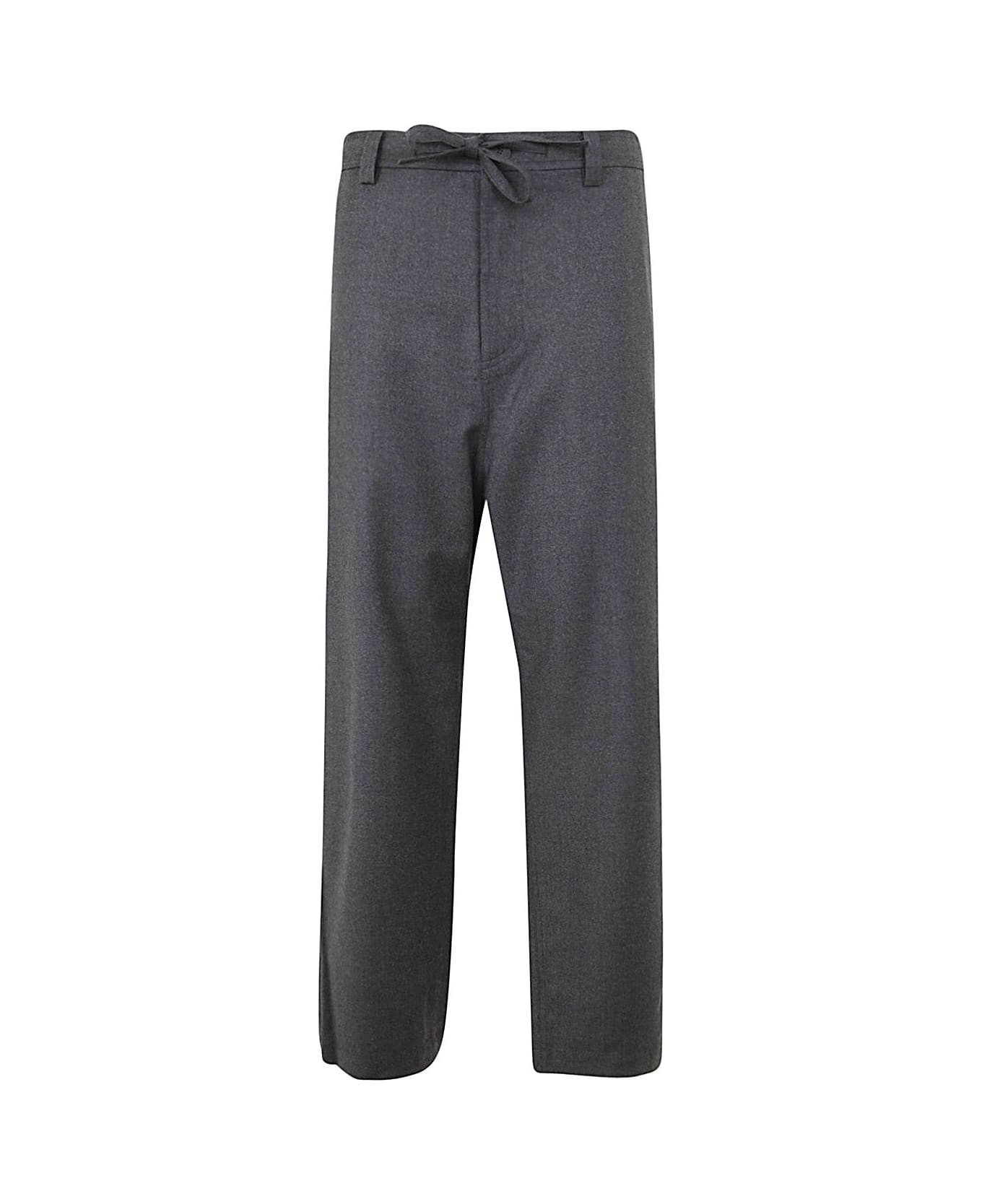 Sofie d'Hoore Low Crotch Pants With Zip And Drawstring - Mid Grey Melange ボトムス