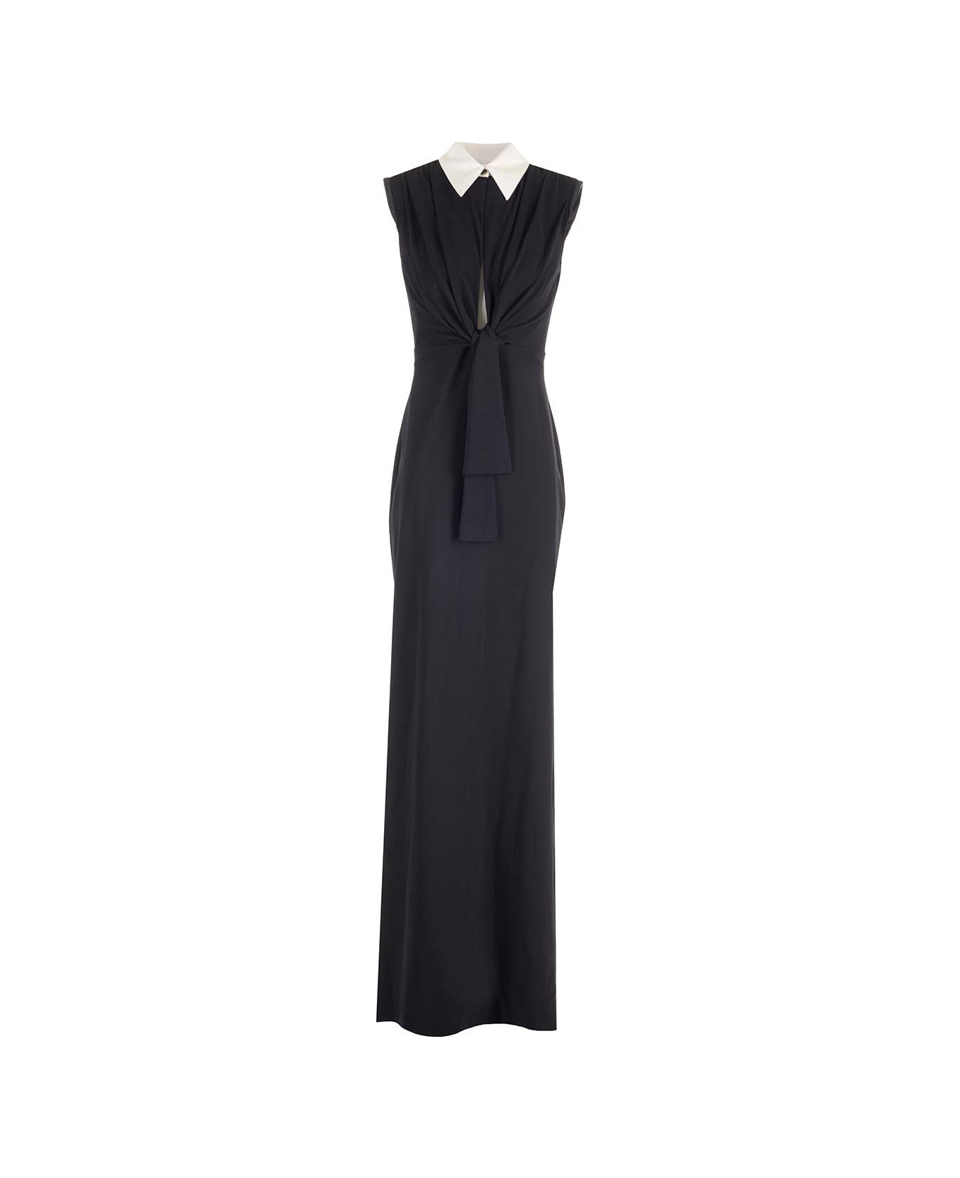 Del Core Cut Out Gown Dress - Blue