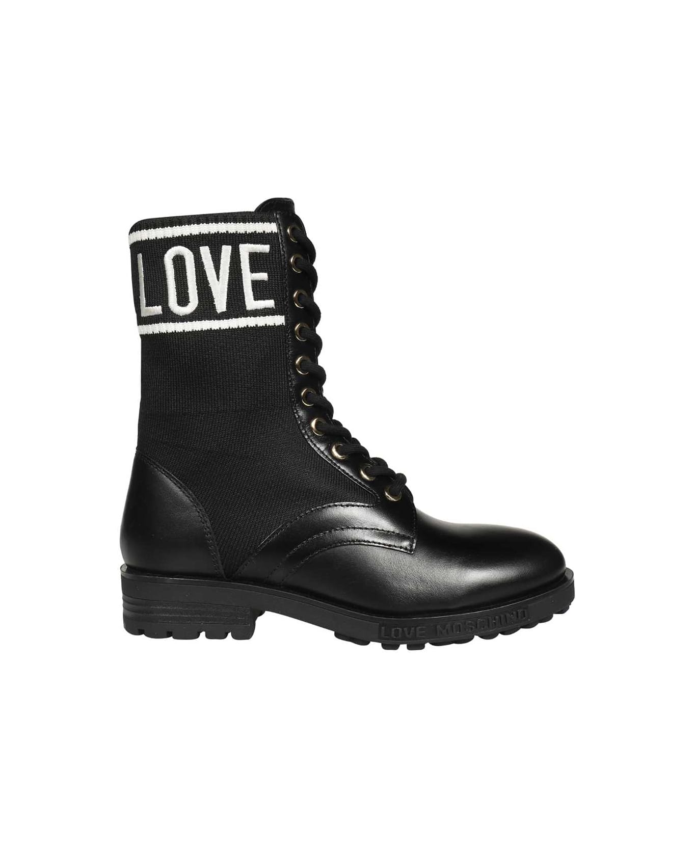 Love Moschino Lace-up Ankle Boots - black ブーツ