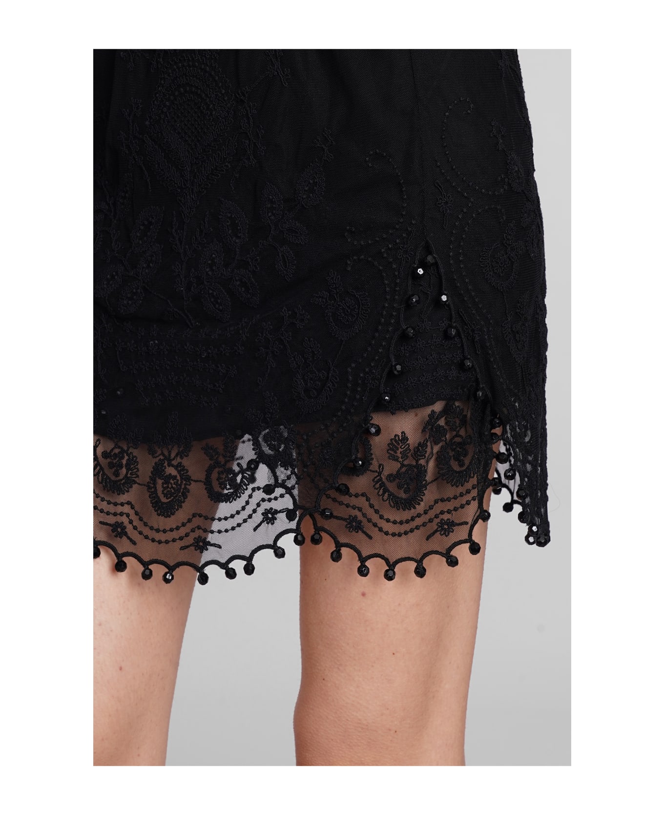 Isabel Marant Viny Skirt In Black Polyamide - Black