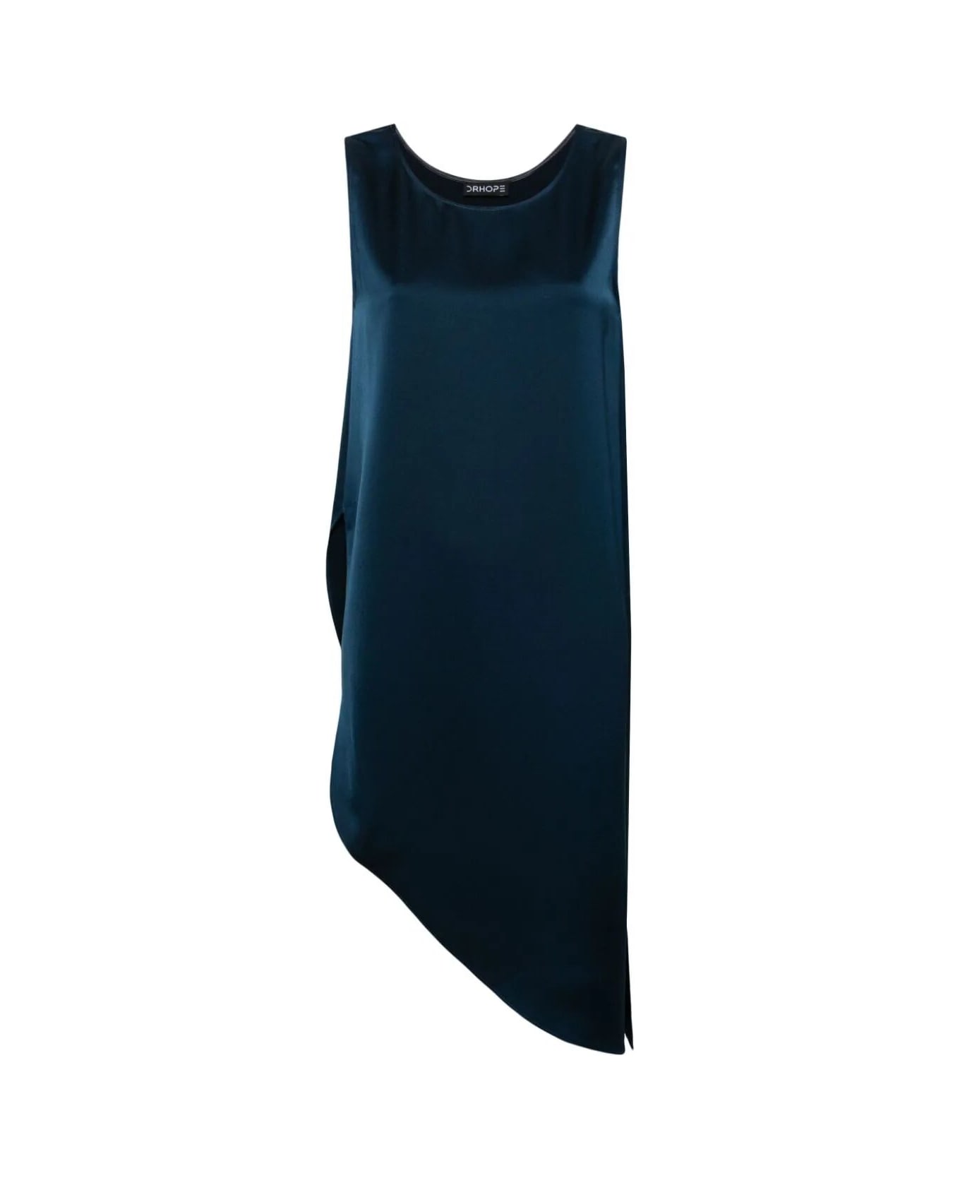Drhope Tunic Dress With Slits - Navy