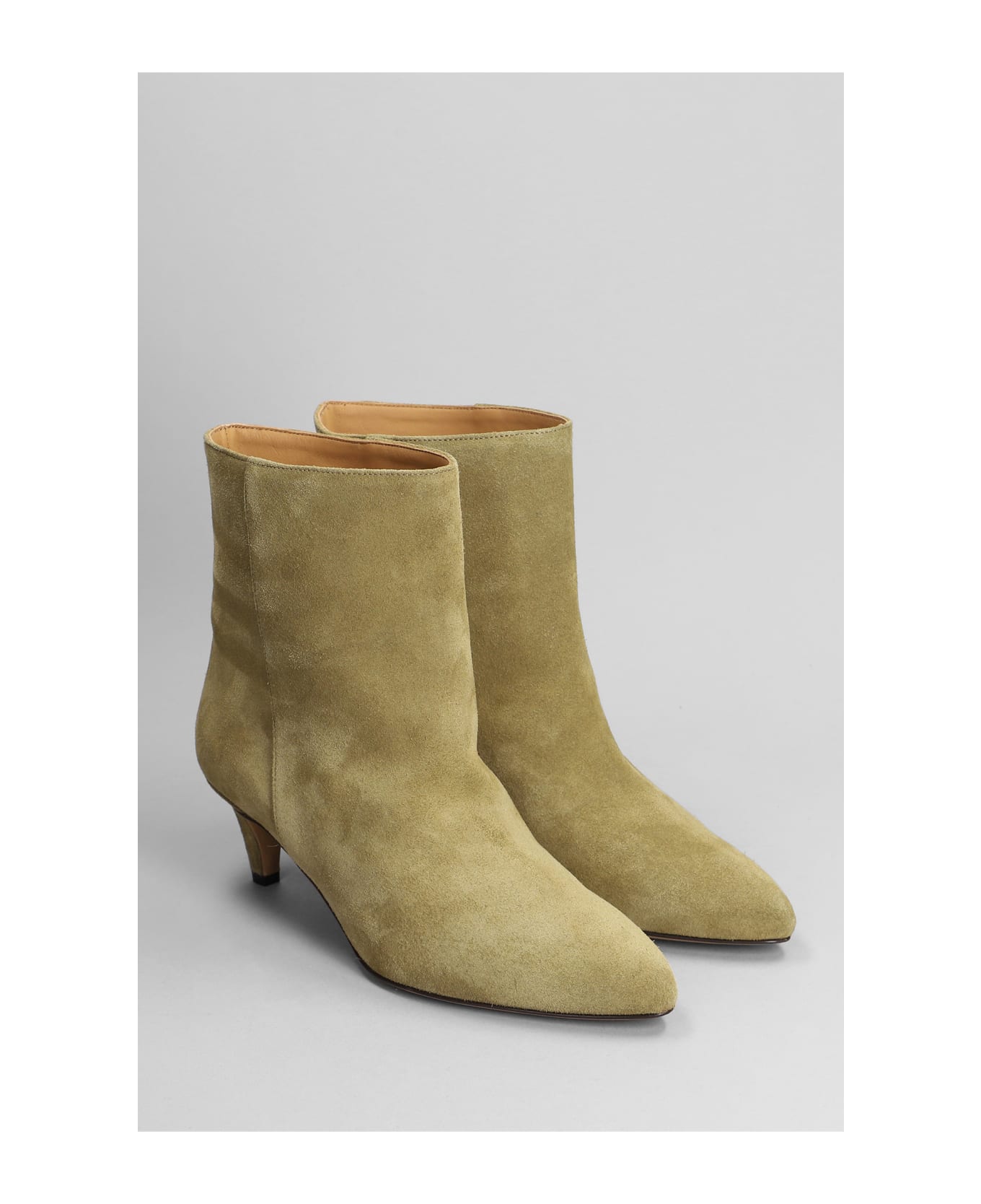 Isabel Marant Daxi Low Heels Ankle Boots In Taupe Suede - taupe ブーツ