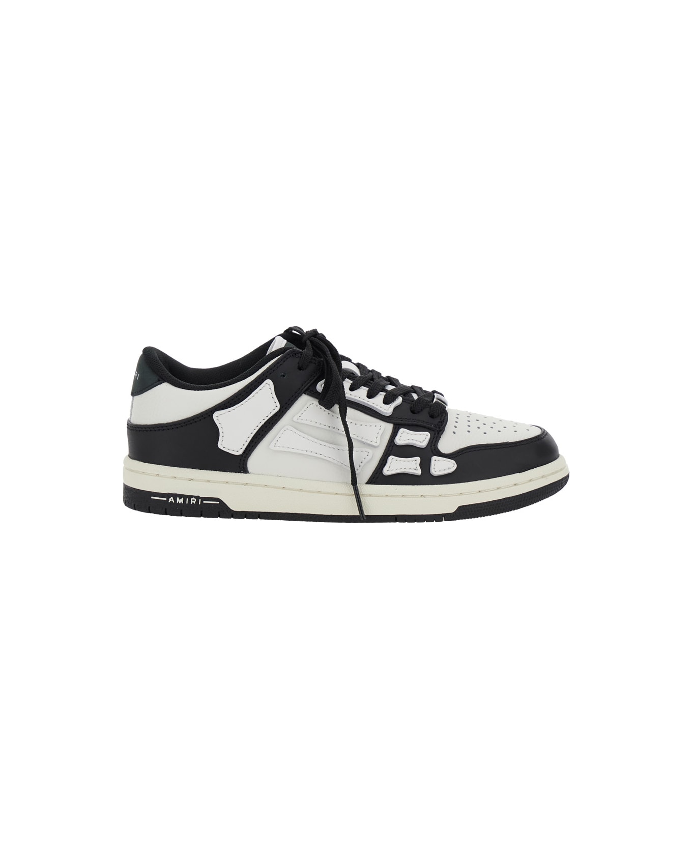 AMIRI Skel Top Low - White/black