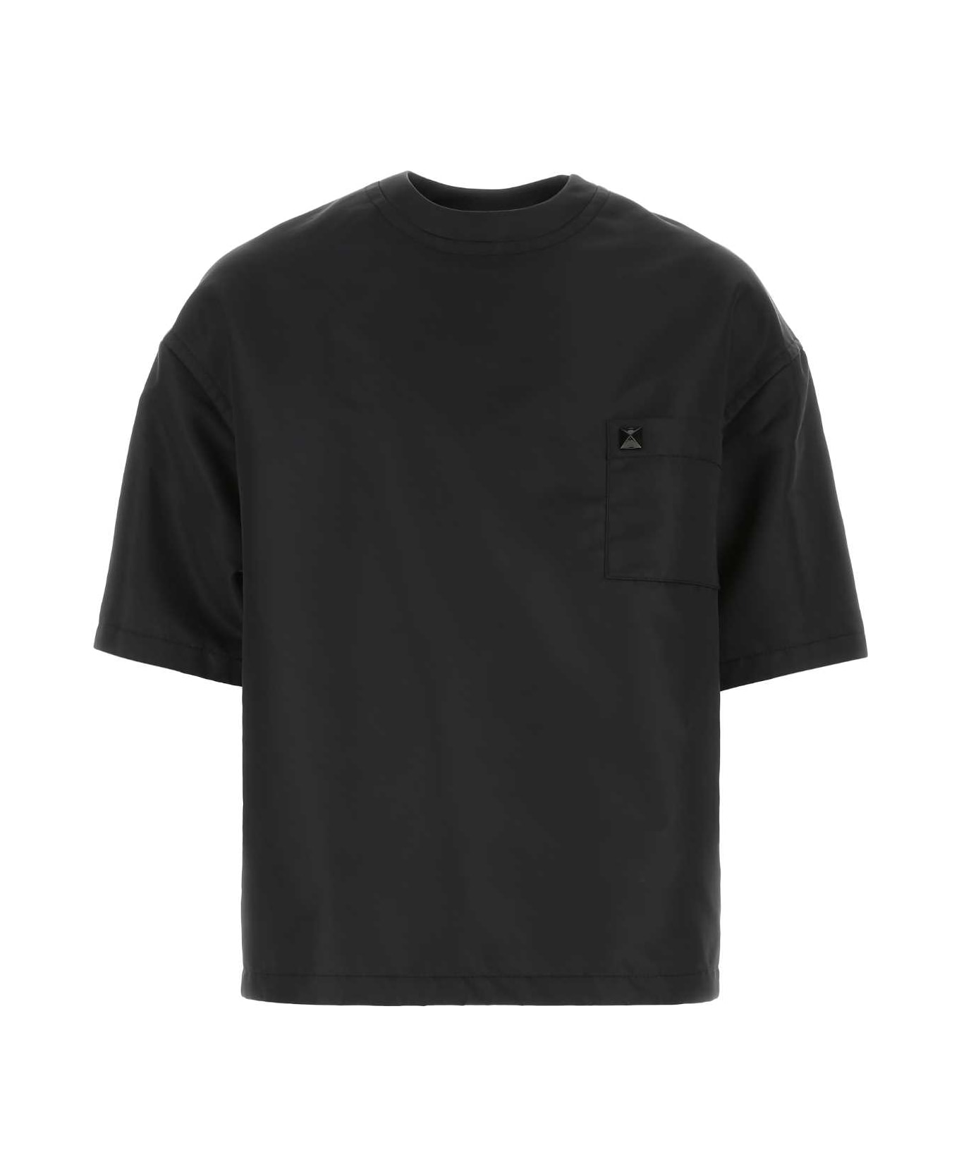 Valentino Garavani Black Nylon Oversize Shirt - 0NO