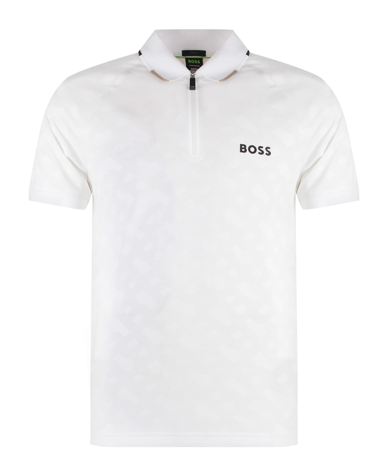 Hugo Boss Boss X Matteo Berrettini - Technical Oxford Fabric Polo Shirt - White