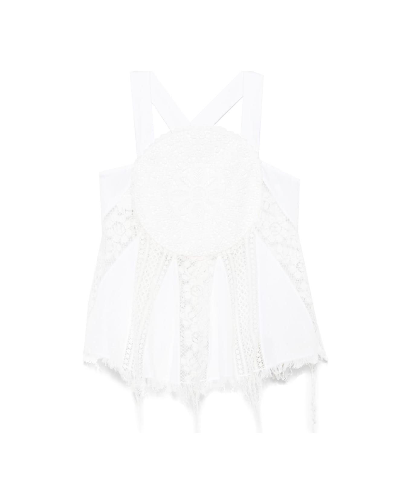 Loewe Embroidered Cotton Top - White