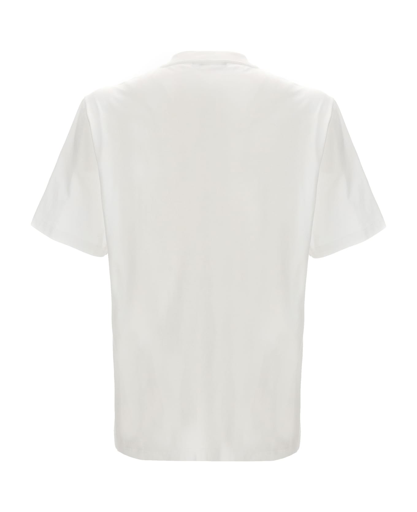 Versace Logo Embroidery T-shirt - White/Black シャツ