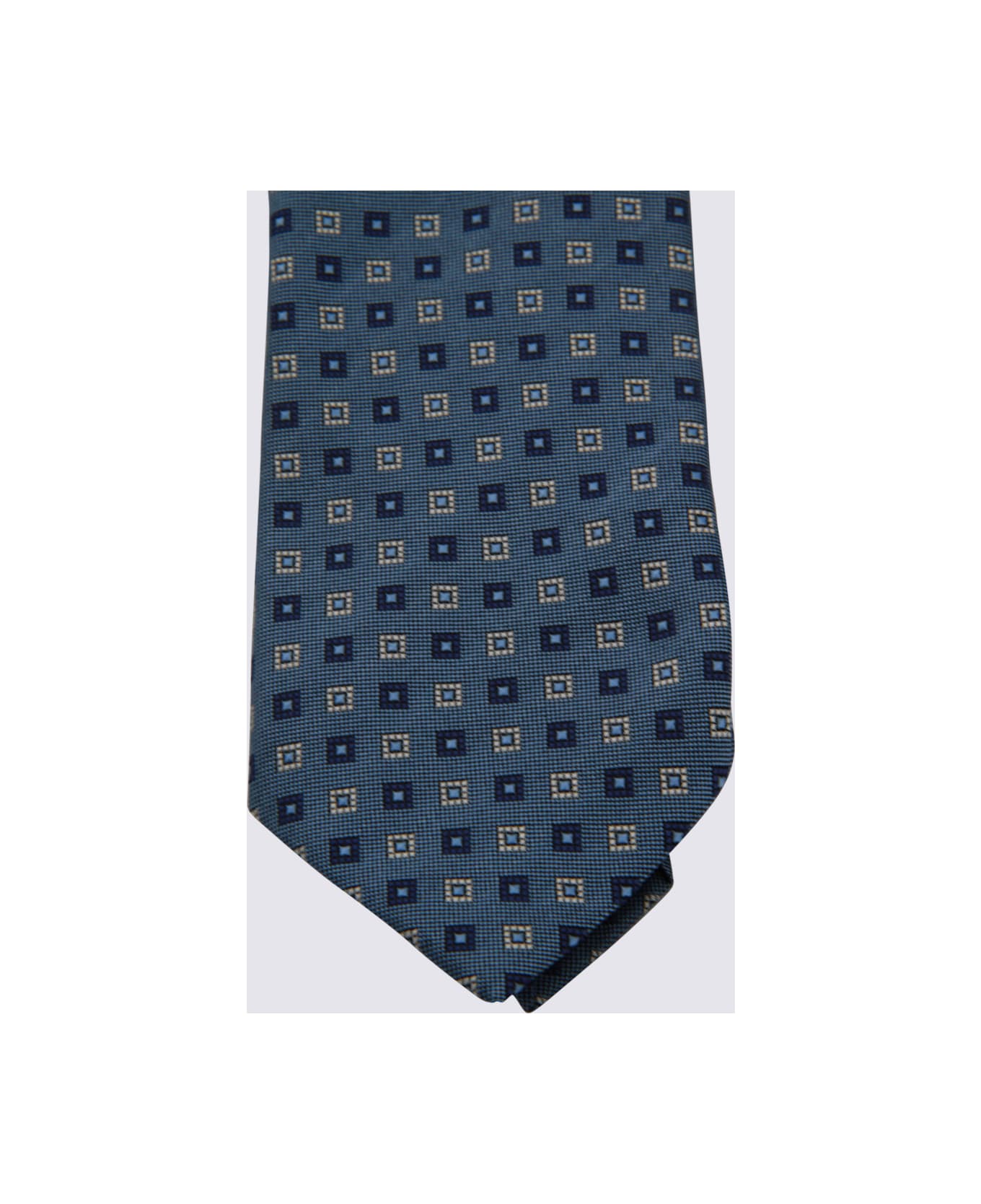 Zegna Light Blue Silk Tie - Blue