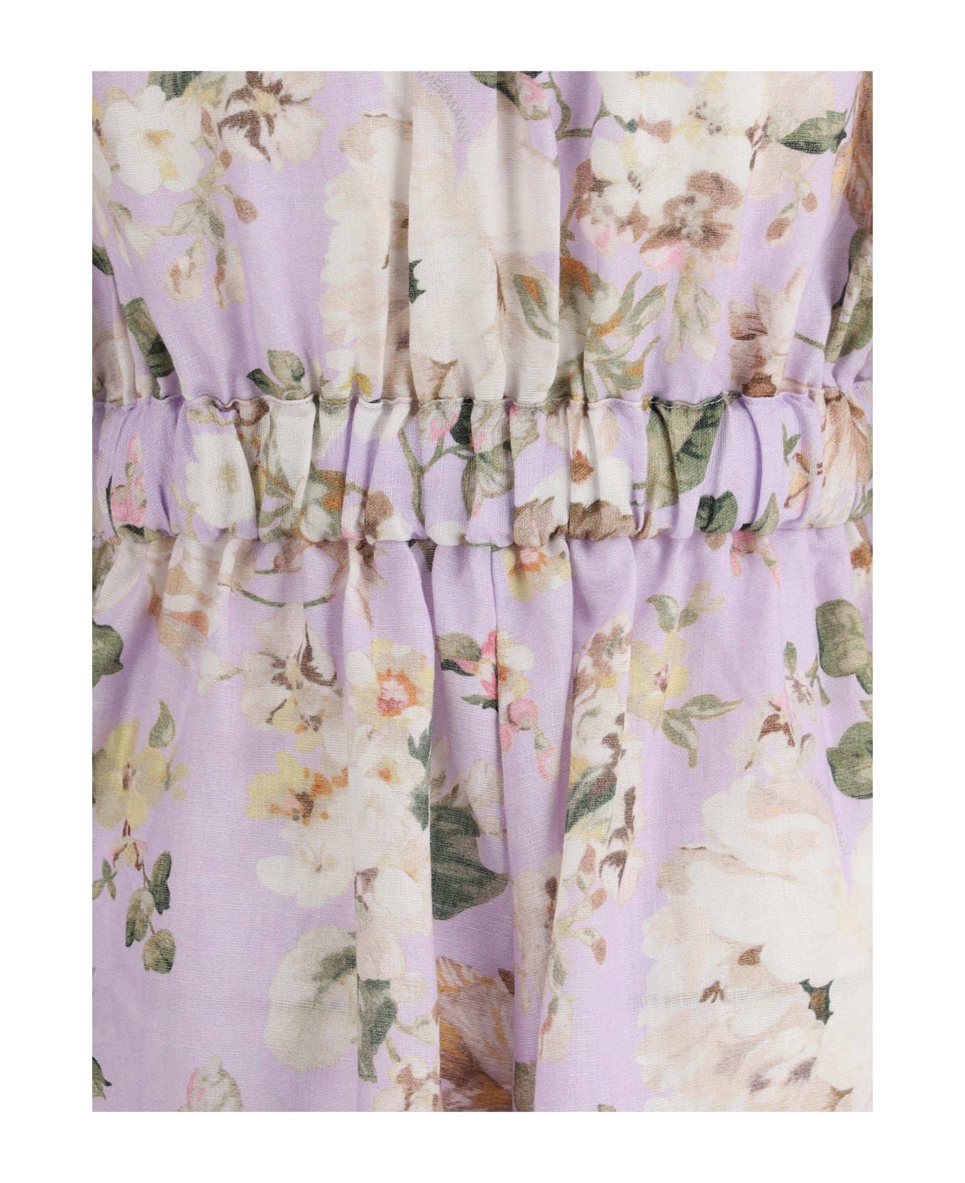 Zimmermann Acacia Pocket Playsuit - Lilac Floral