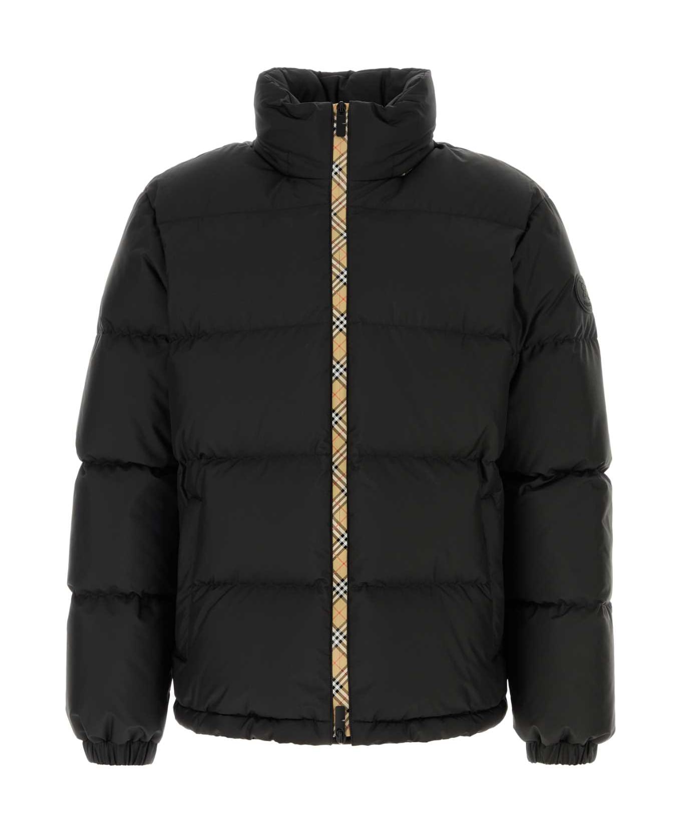 Burberry Black Polyester Down Jacket - BLACK