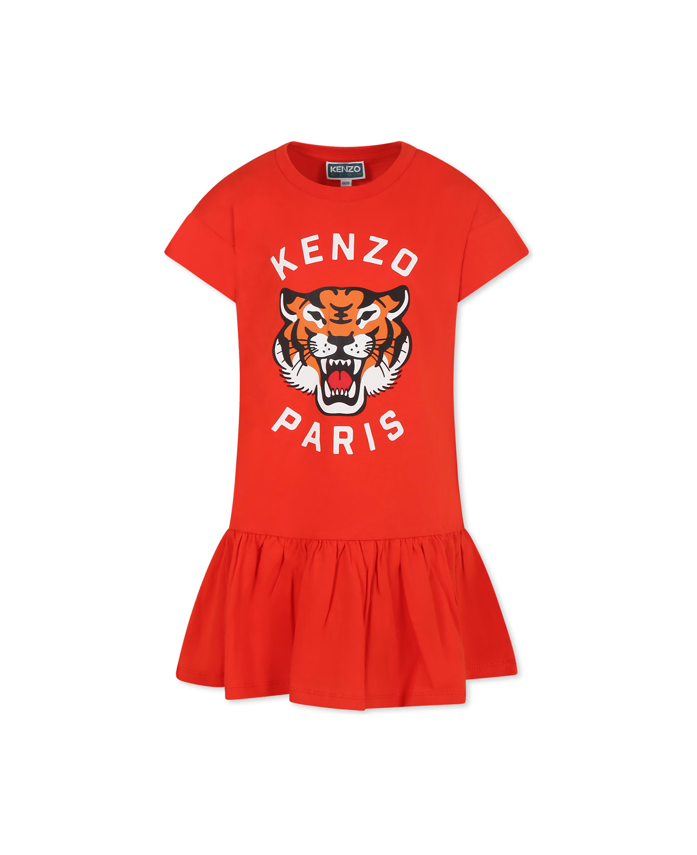 Kenzo Kids Red T-shirt For Kids With Lucky Tiger - Red