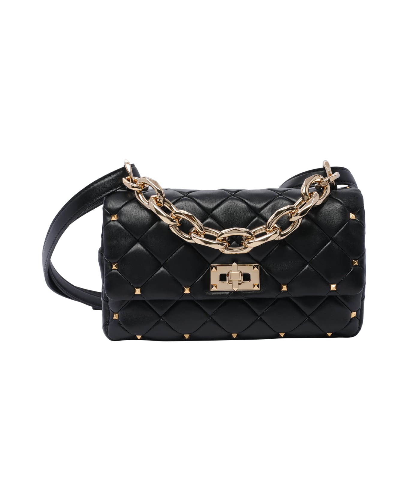 Valentino Garavani Small Rockstud Spike Shoulder Bag - Black