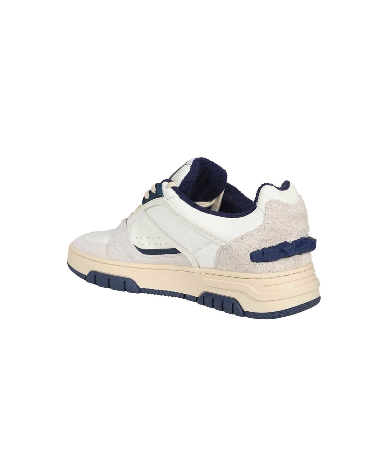 MSGM Logo Detail Leather Sneakers - White