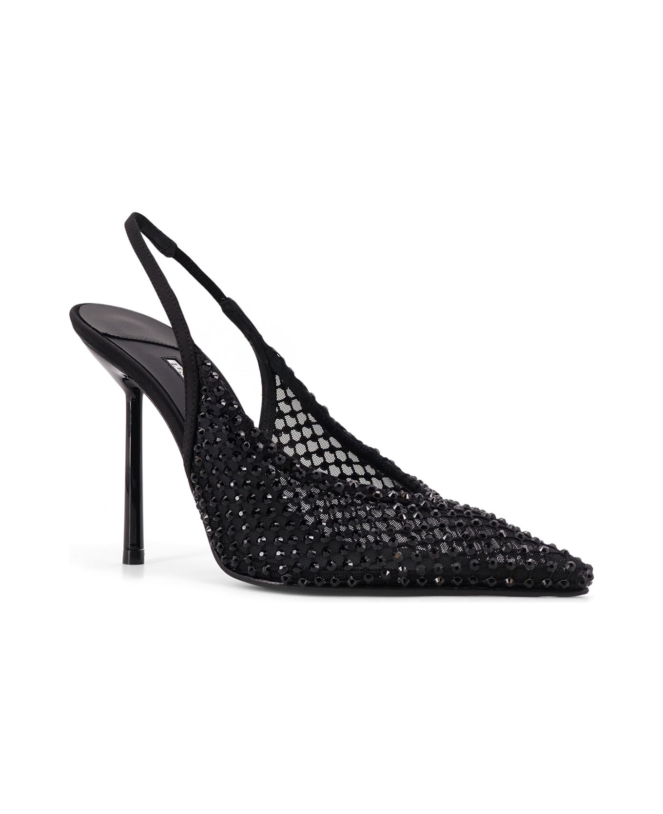 Le Silla Slingback Pumps With Rhinestones - Nero jet
