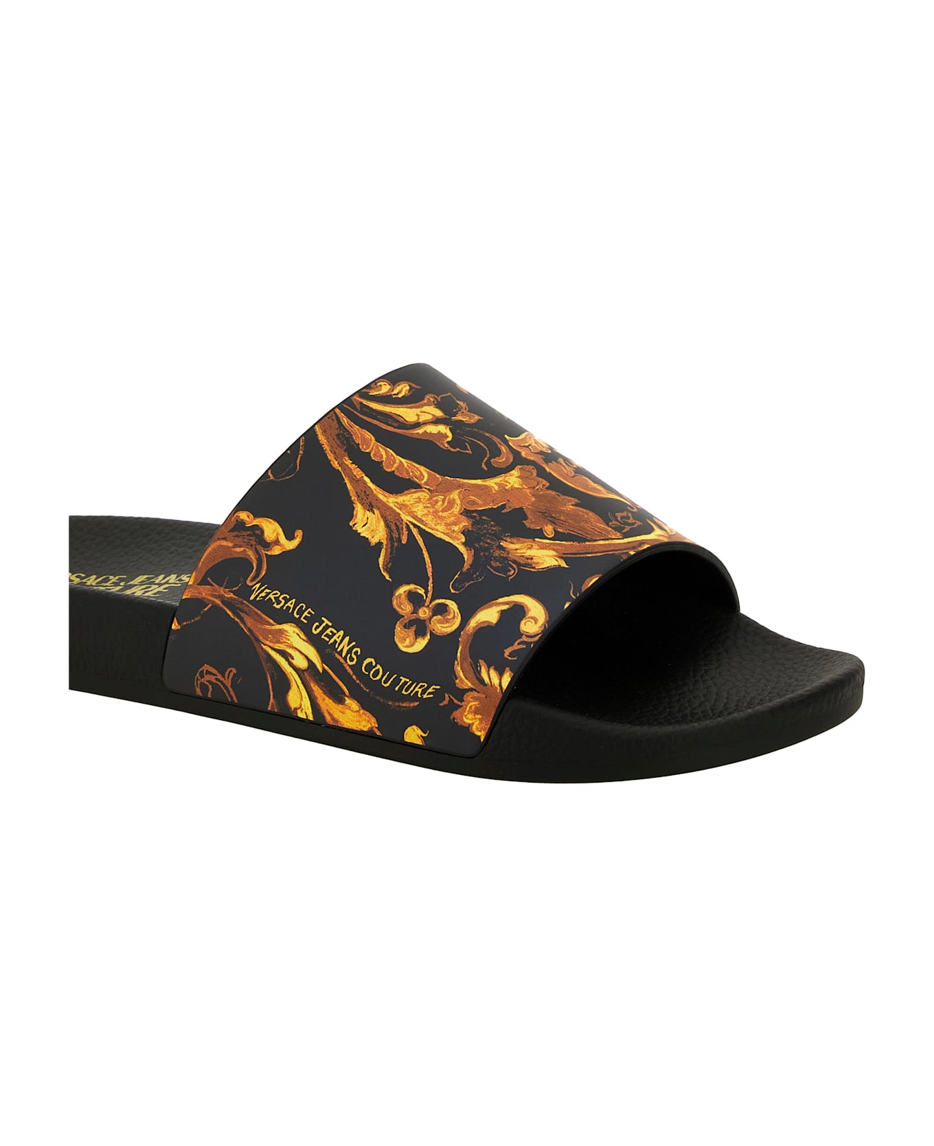 Versace Jeans Couture Pool Slides - Black