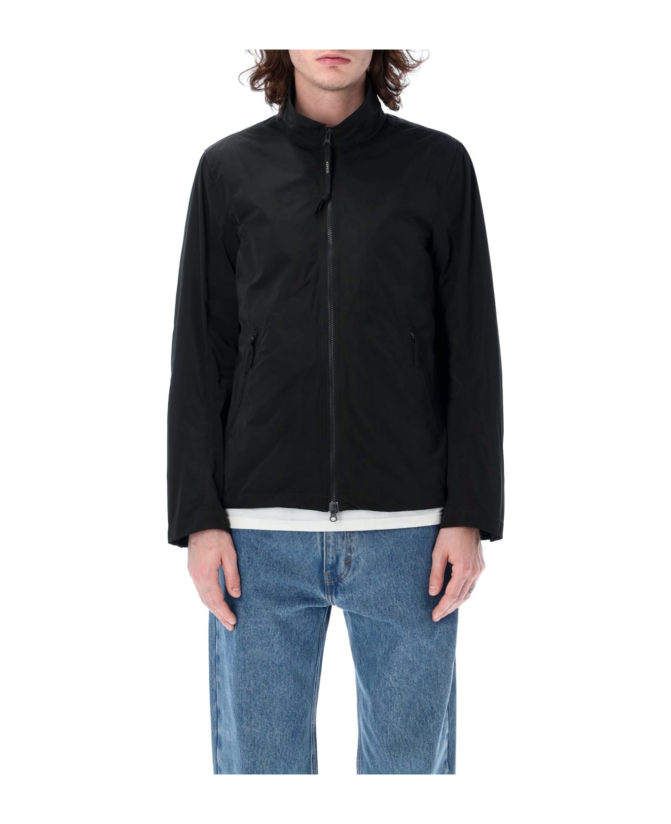 Aspesi Stringa Waterproof Jacket - BLACK