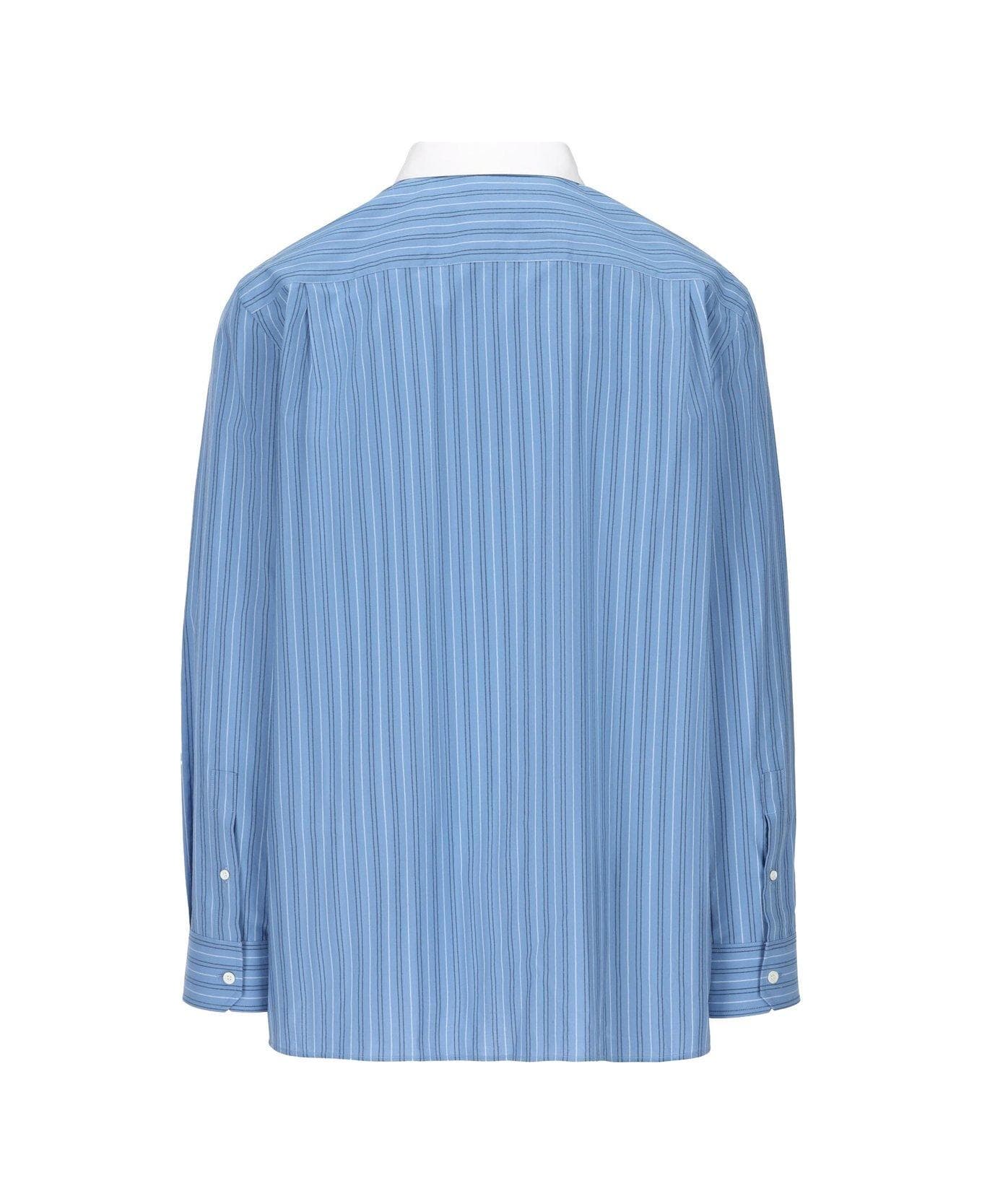 Loewe Striped Cotton Shirt - Blue