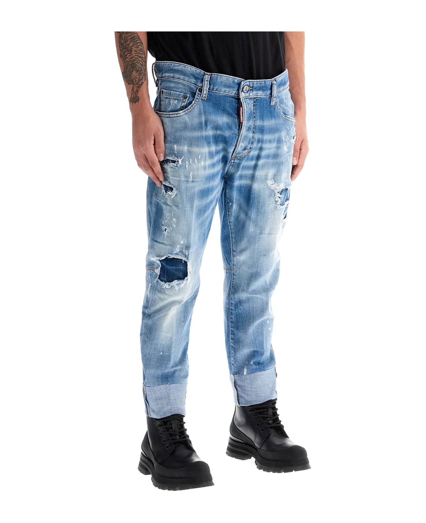 Dsquared2 Cropped Sailor Jeans For - NAVY BLUE (Blue)