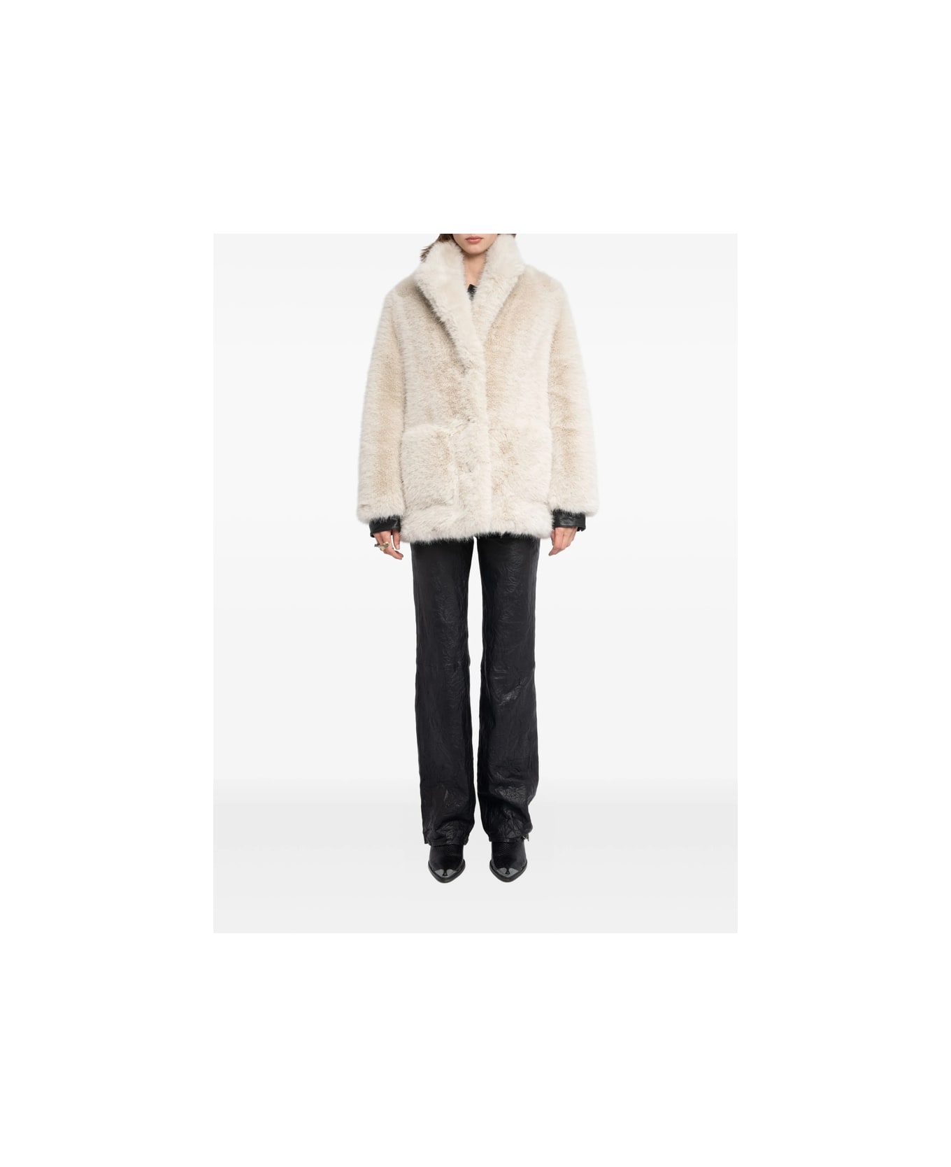 Zadig & Voltaire Leather Outerwear - NEUTRALS