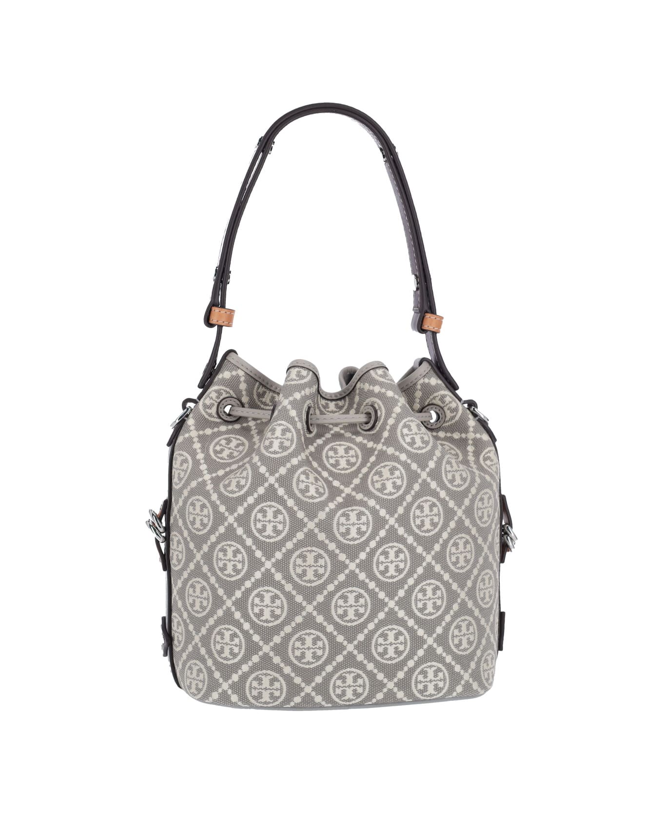 Tory Burch "t-monogram" Bucket Bag - Gray