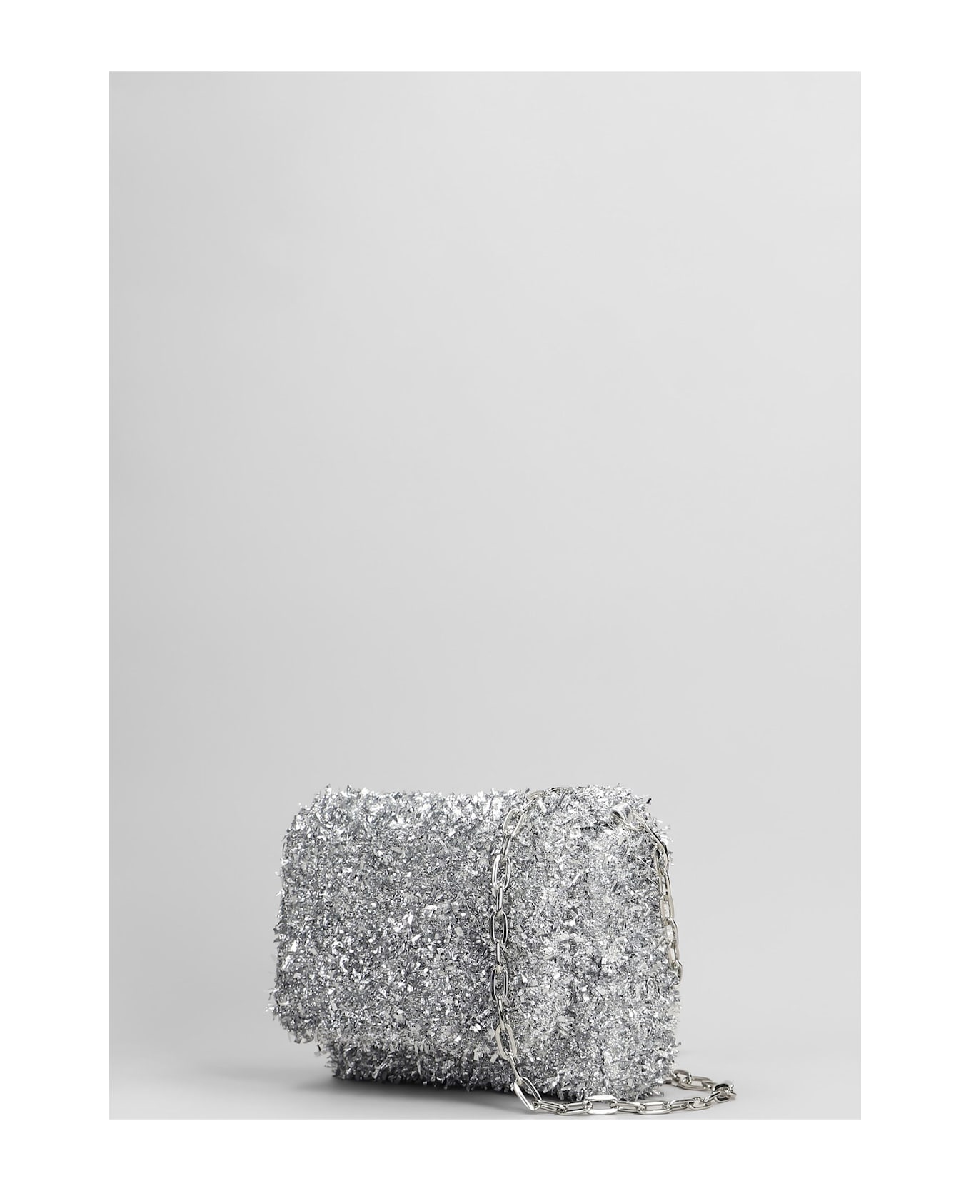 Roberto Festa Carol Shoulder Bag In Silver Fabric - silver