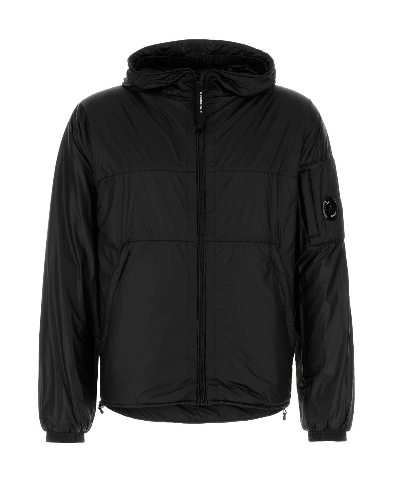 C.P. Company Black Nylon Padded Jacket - Black