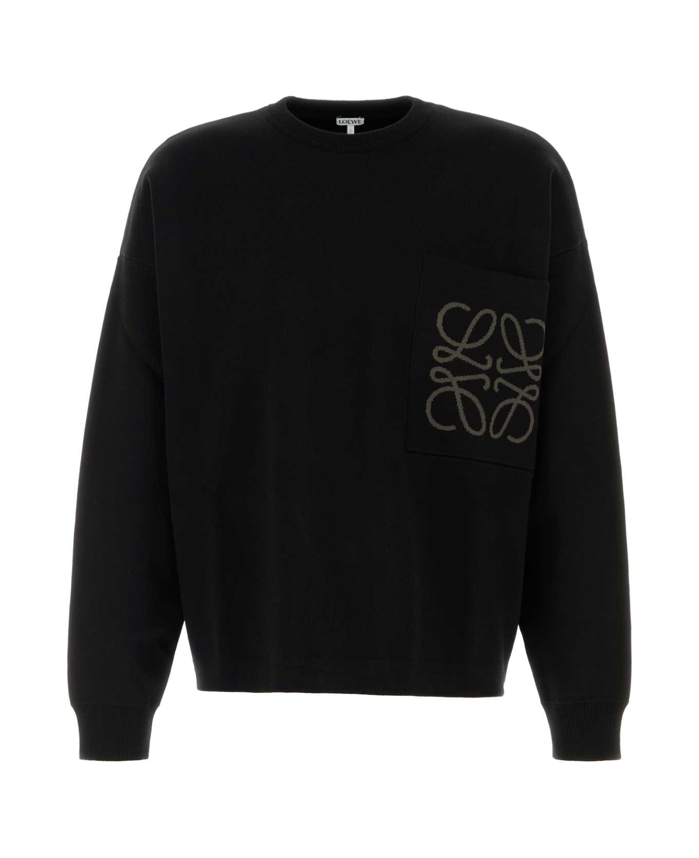 Loewe Black Stretch Cotton Blend Sweater | italist