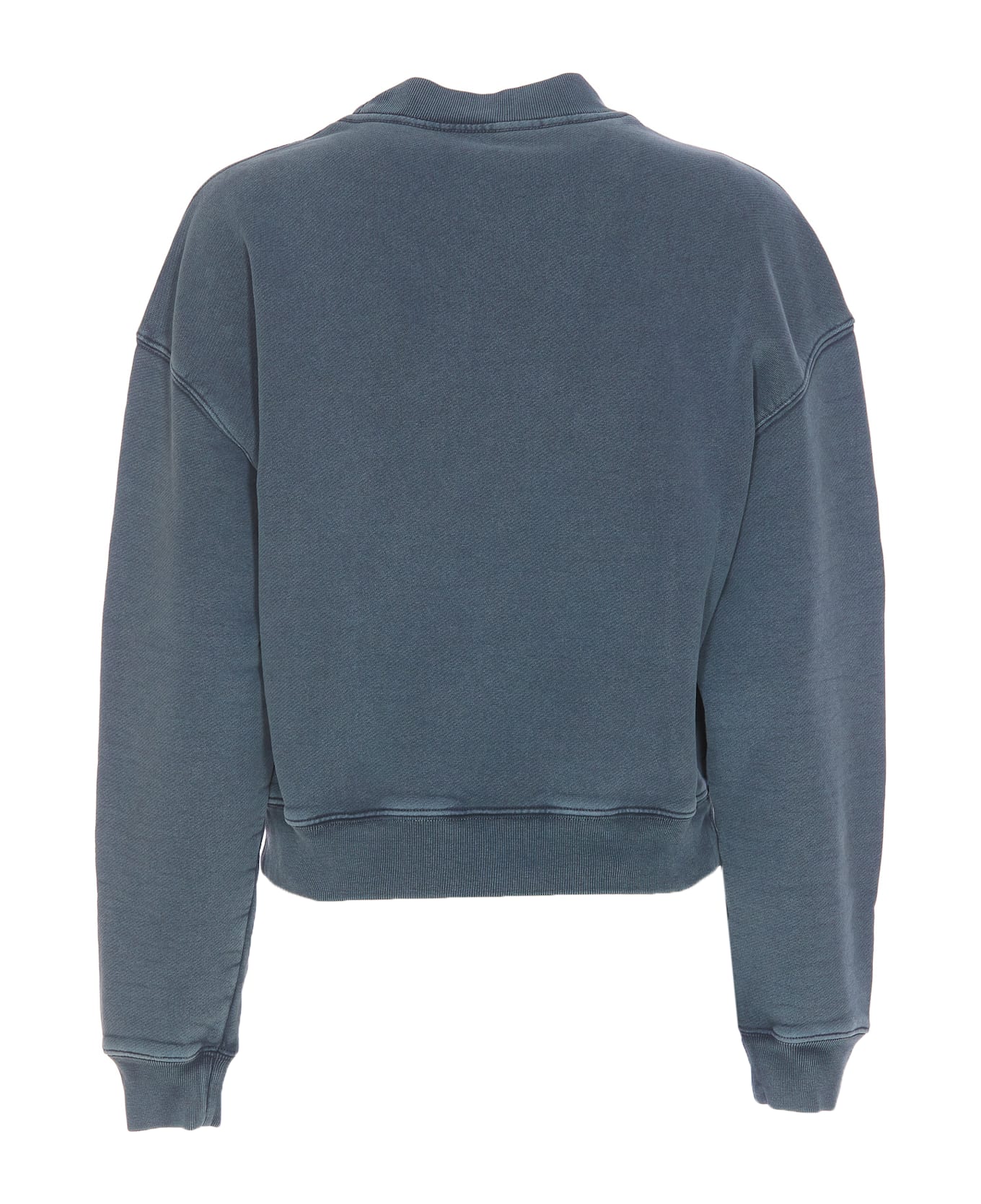 Chloé Cotton Pile Logo Sweatshirt - BLUE